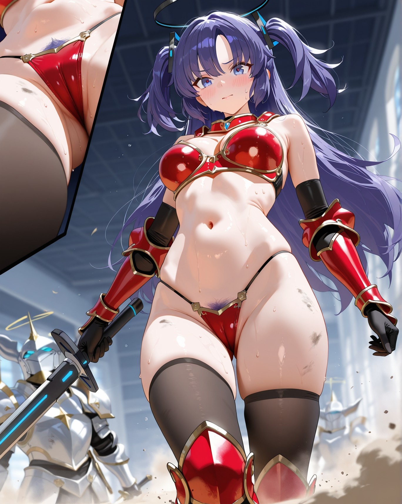 AI Porn - 碧蓝档案 早濑优香比基尼群交 AI 图库 153P
