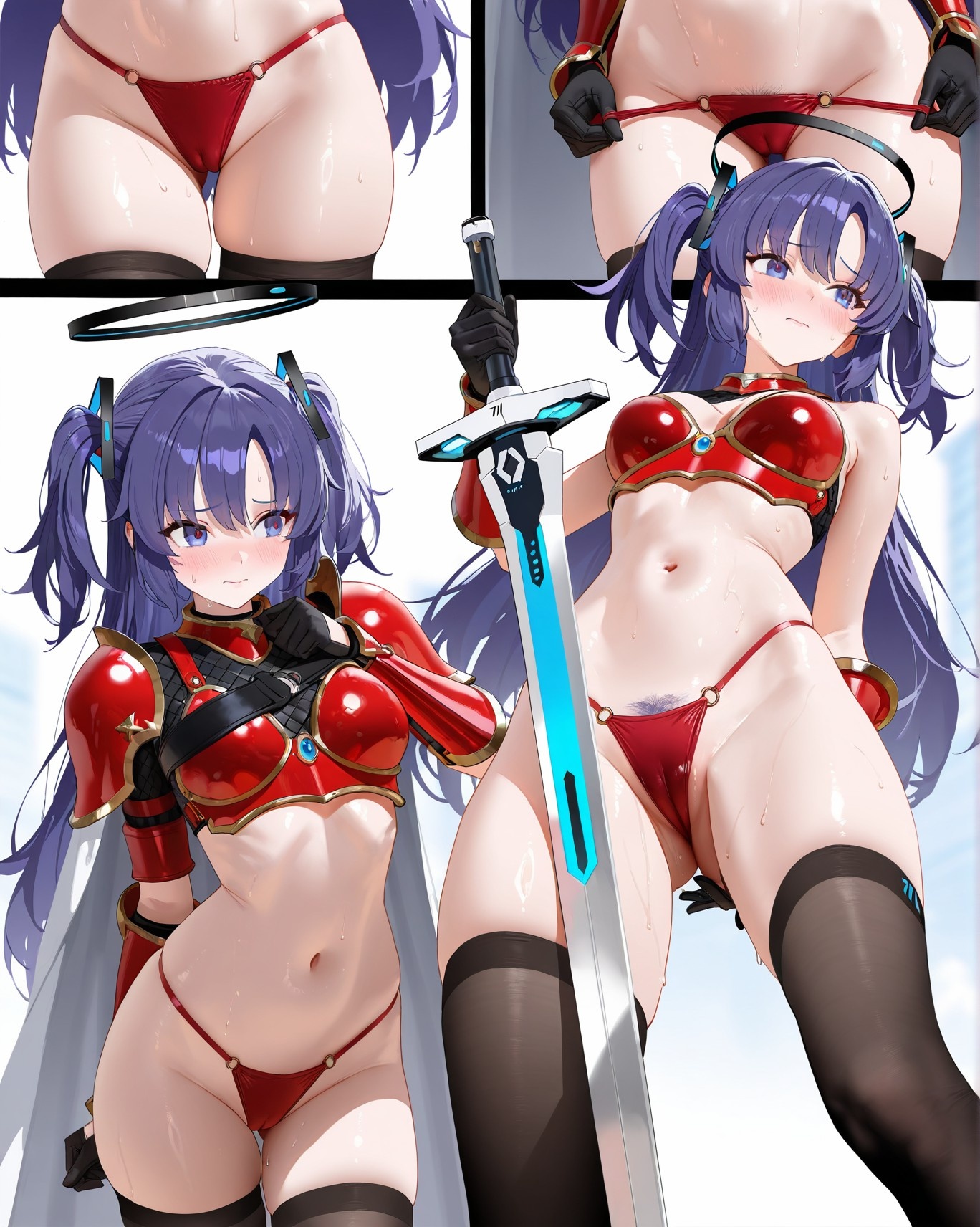 AI Porn - 碧蓝档案 早濑优香比基尼群交 AI 图库 153P
