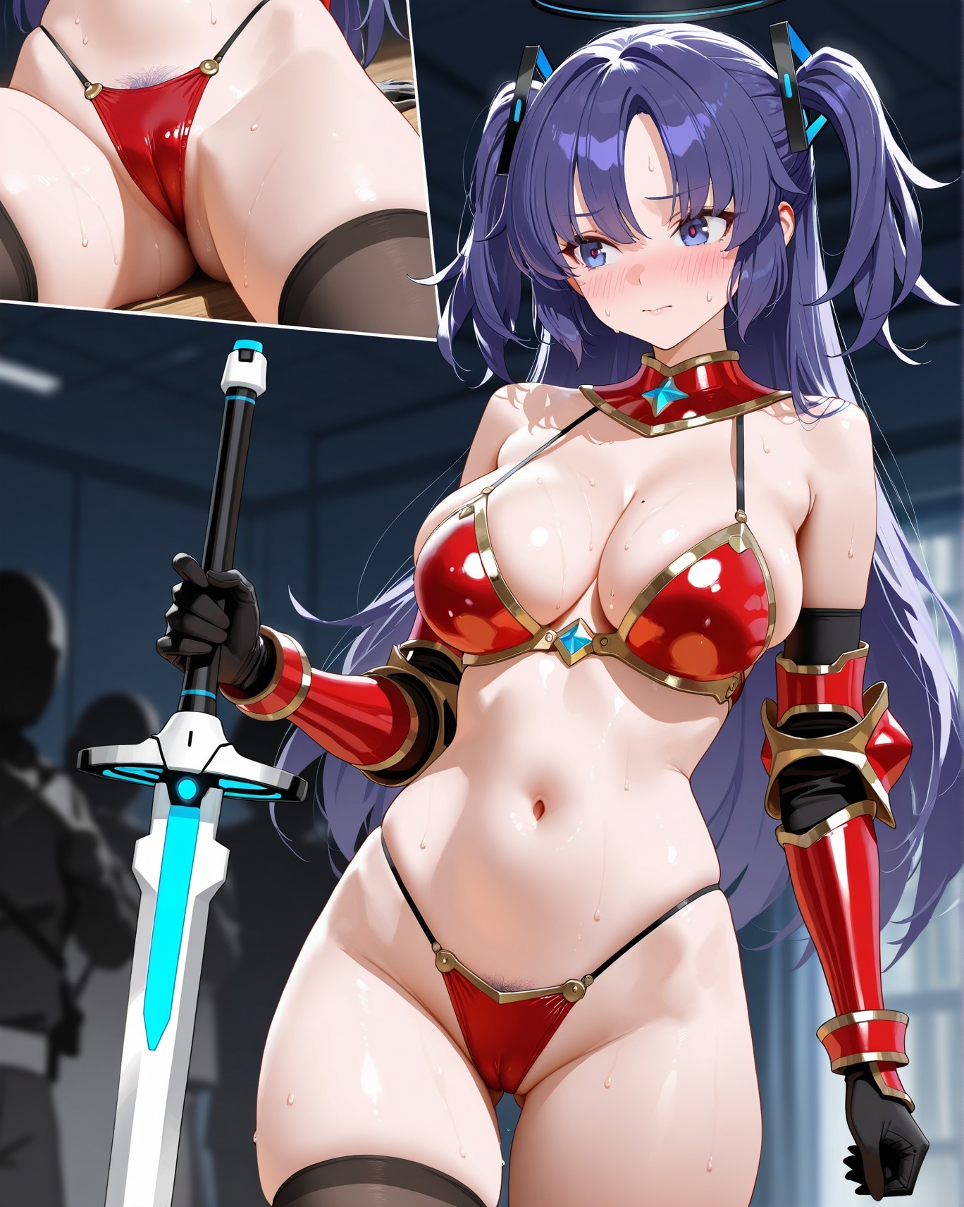 AI Porn - 碧蓝档案 早濑优香比基尼群交 AI 图库 153P