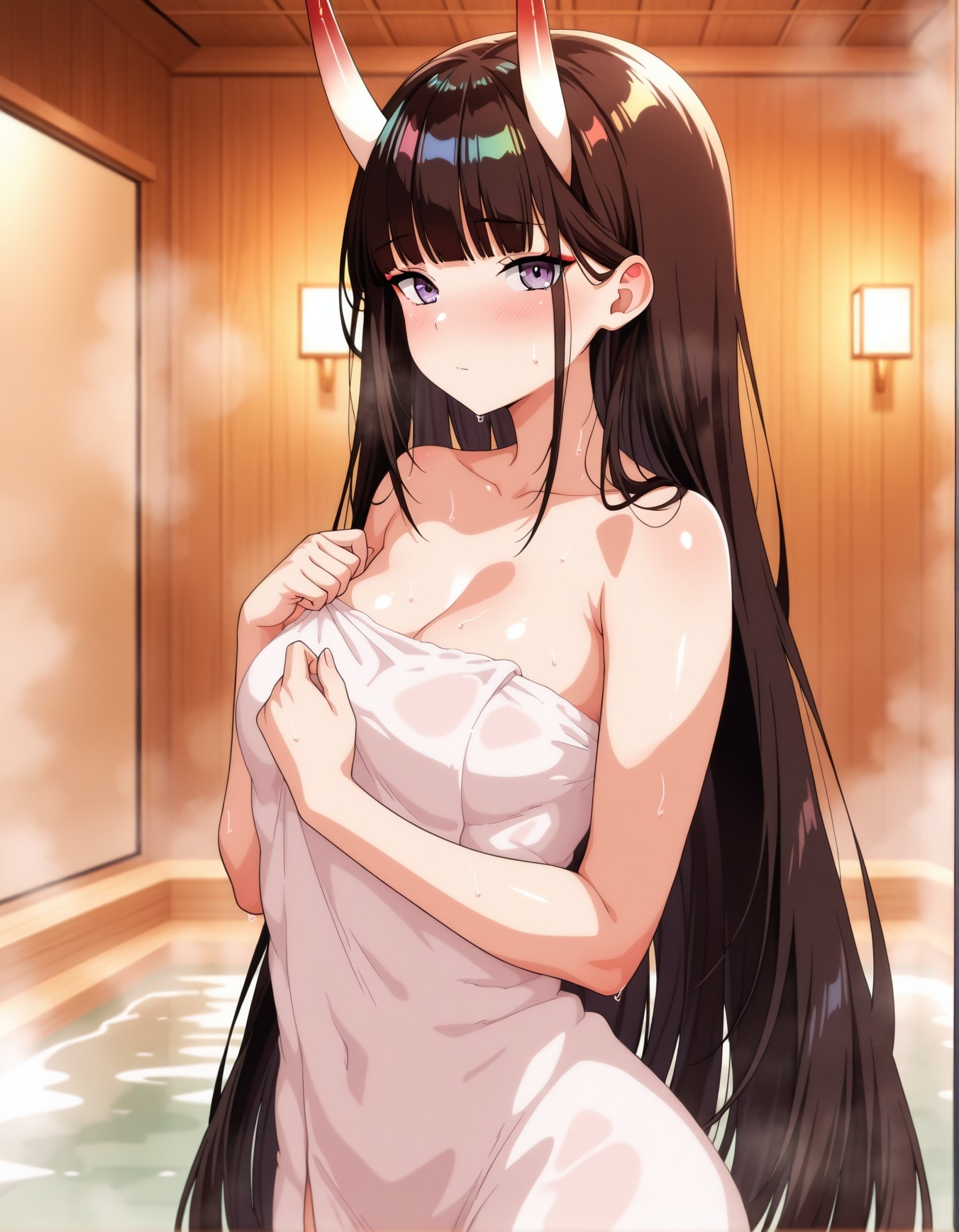 AI Generated Anime Girl - 碧蓝航线 Collection Part4：多角色温泉湿身露穴 120P