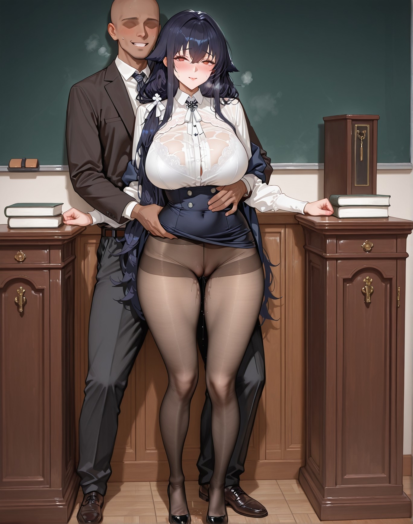 AI Porn - 碧蓝航线 吾妻办公室群交 AI 图库 134P