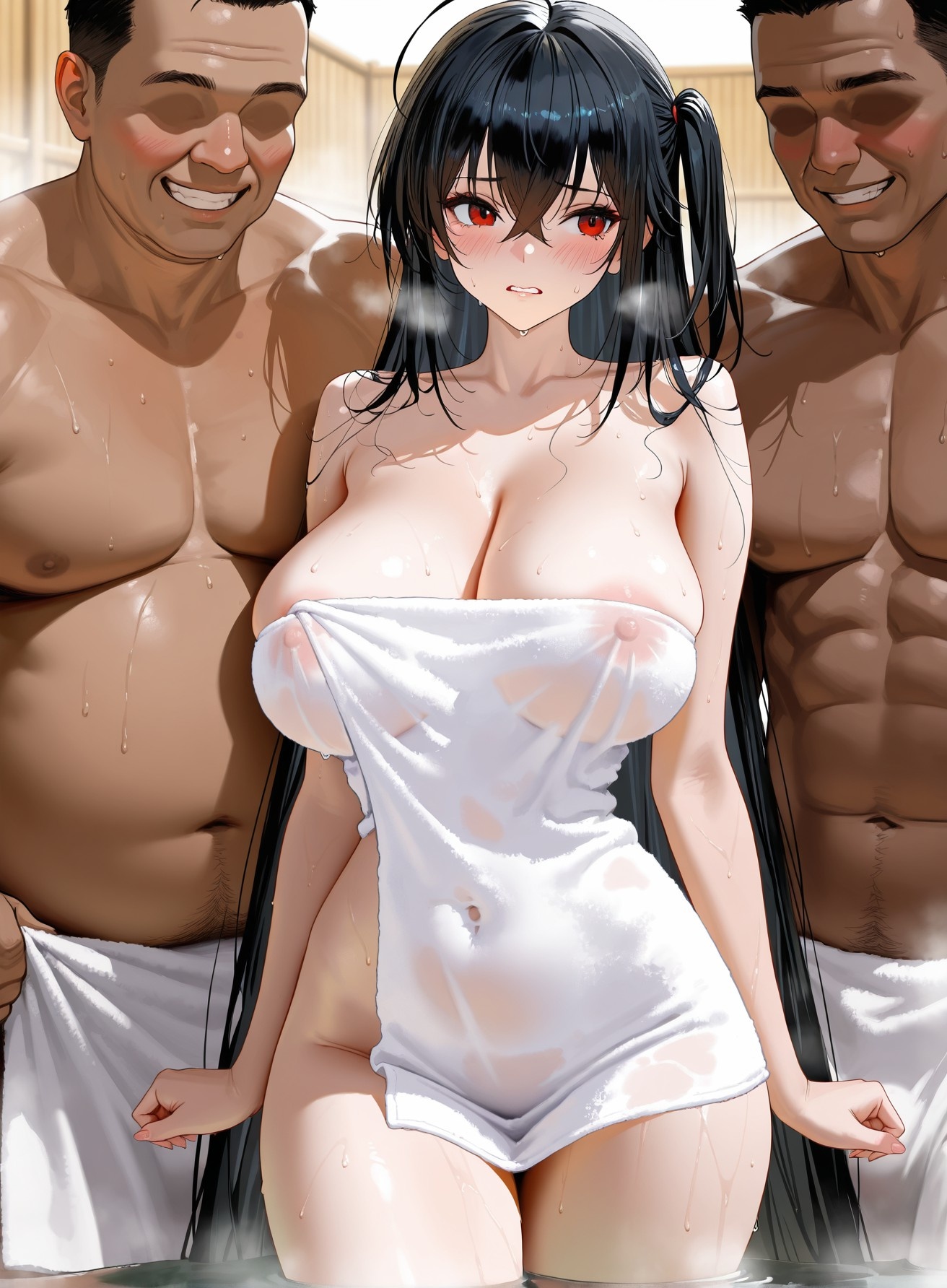 AI Generated Anime Girl - 碧蓝航线多角色合集：泳装湿身爆乳露穴 112P
