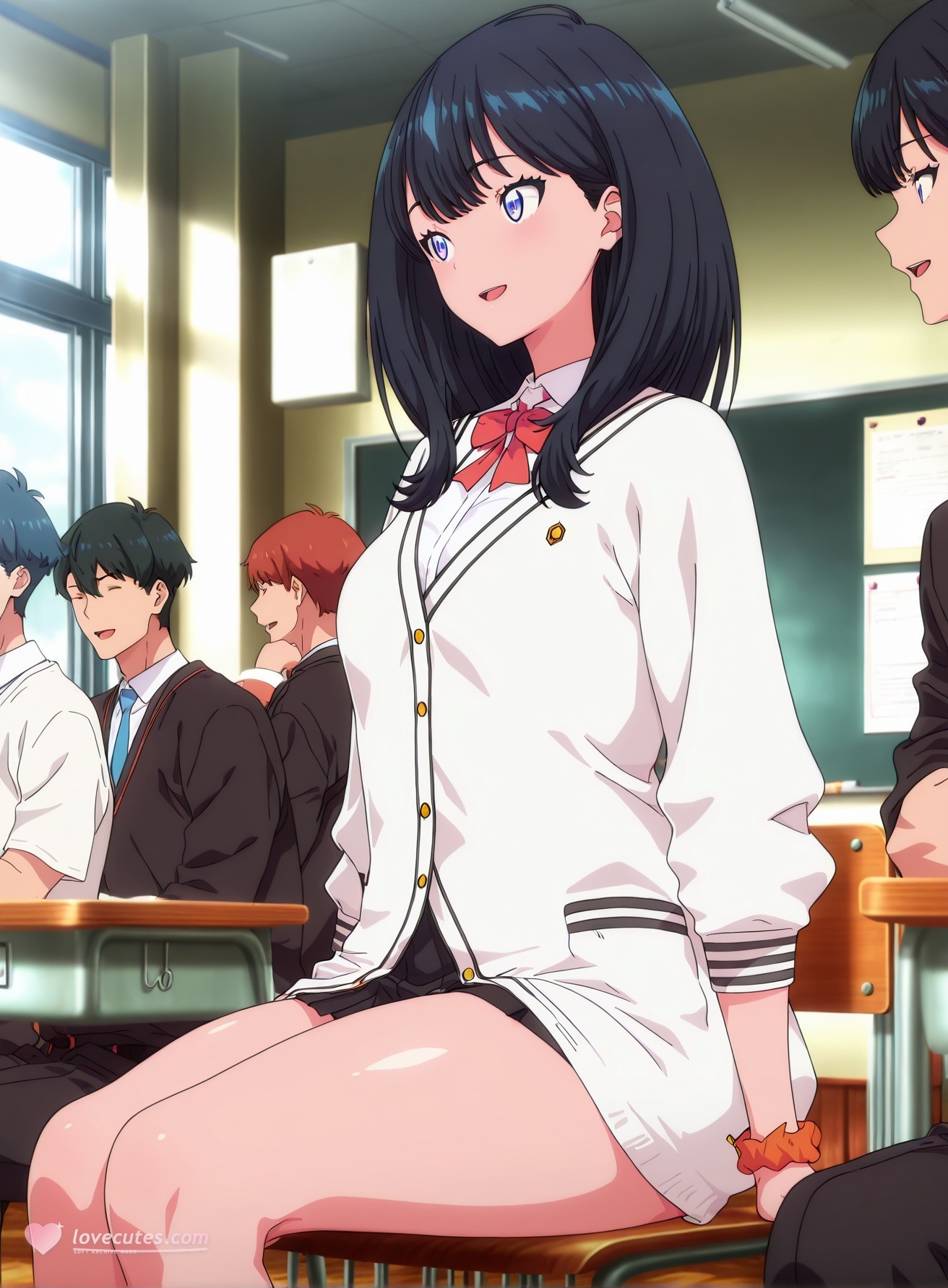 'Anime Girl Tạo Bởi AI - SSSS.GRIDMAN 宝多六花: Đồng Phục Học Sinh Ôm Sát 177P'