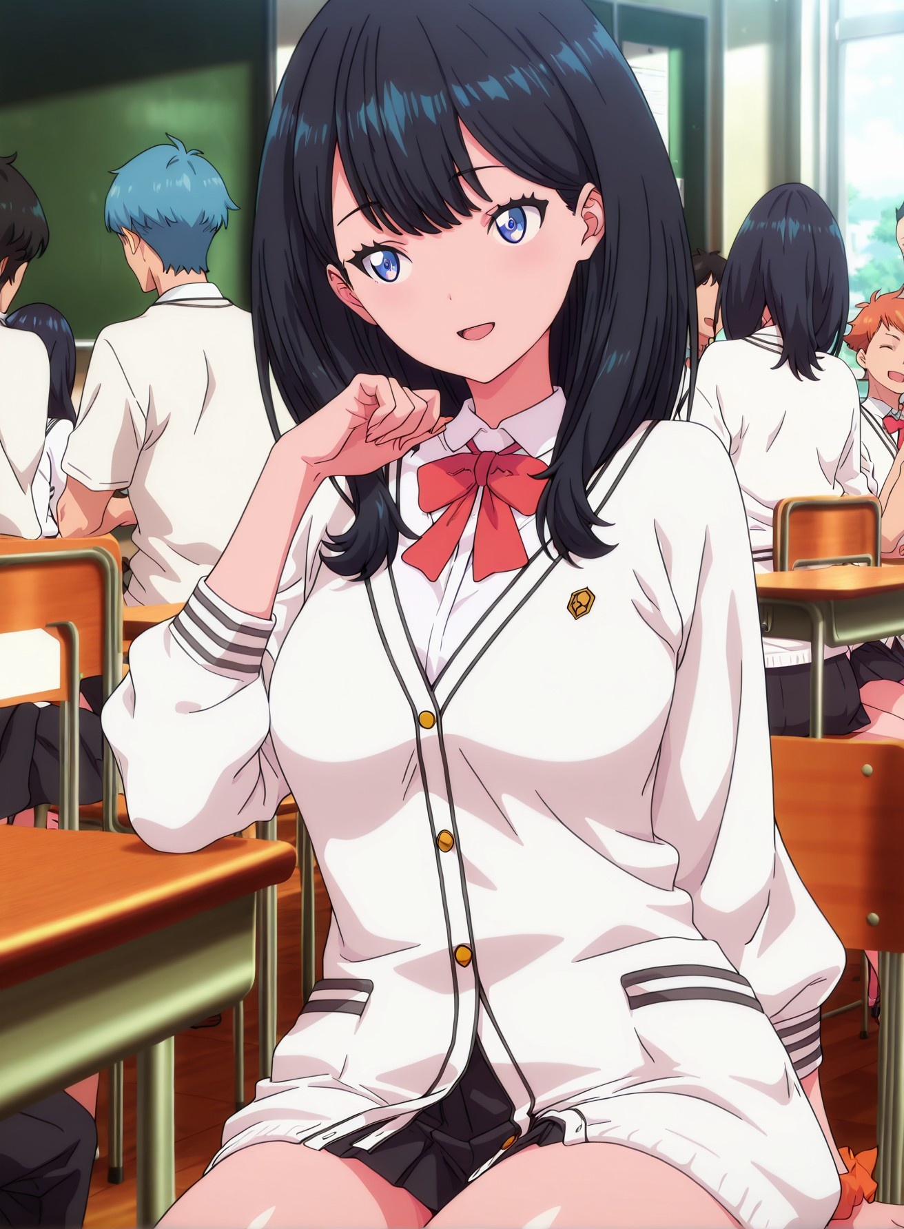 'Anime Girl Tạo Bởi AI - SSSS.GRIDMAN 宝多六花: Đồng Phục Học Sinh Ôm Sát 177P'