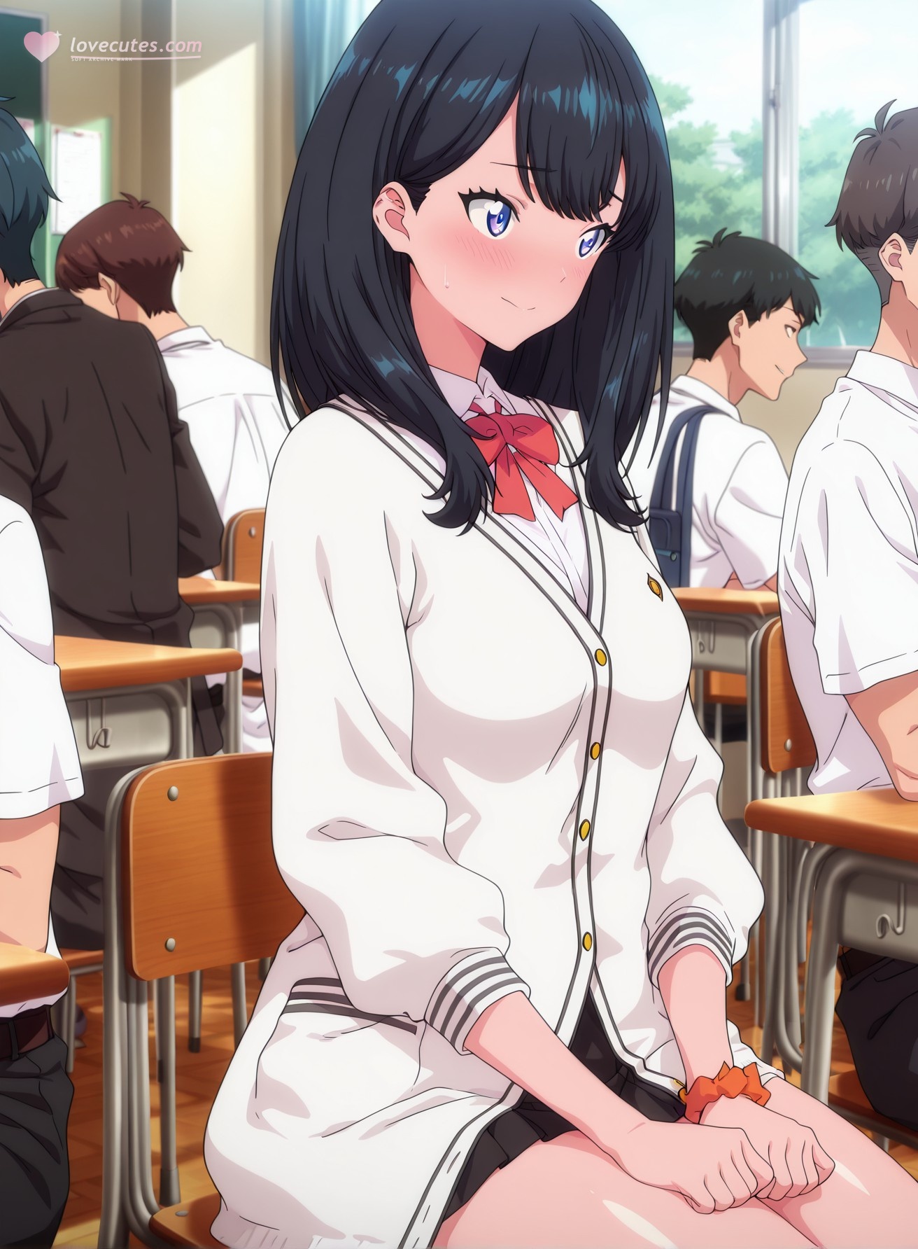 'Anime Girl Tạo Bởi AI - SSSS.GRIDMAN 宝多六花: Đồng Phục Học Sinh Ôm Sát 177P'