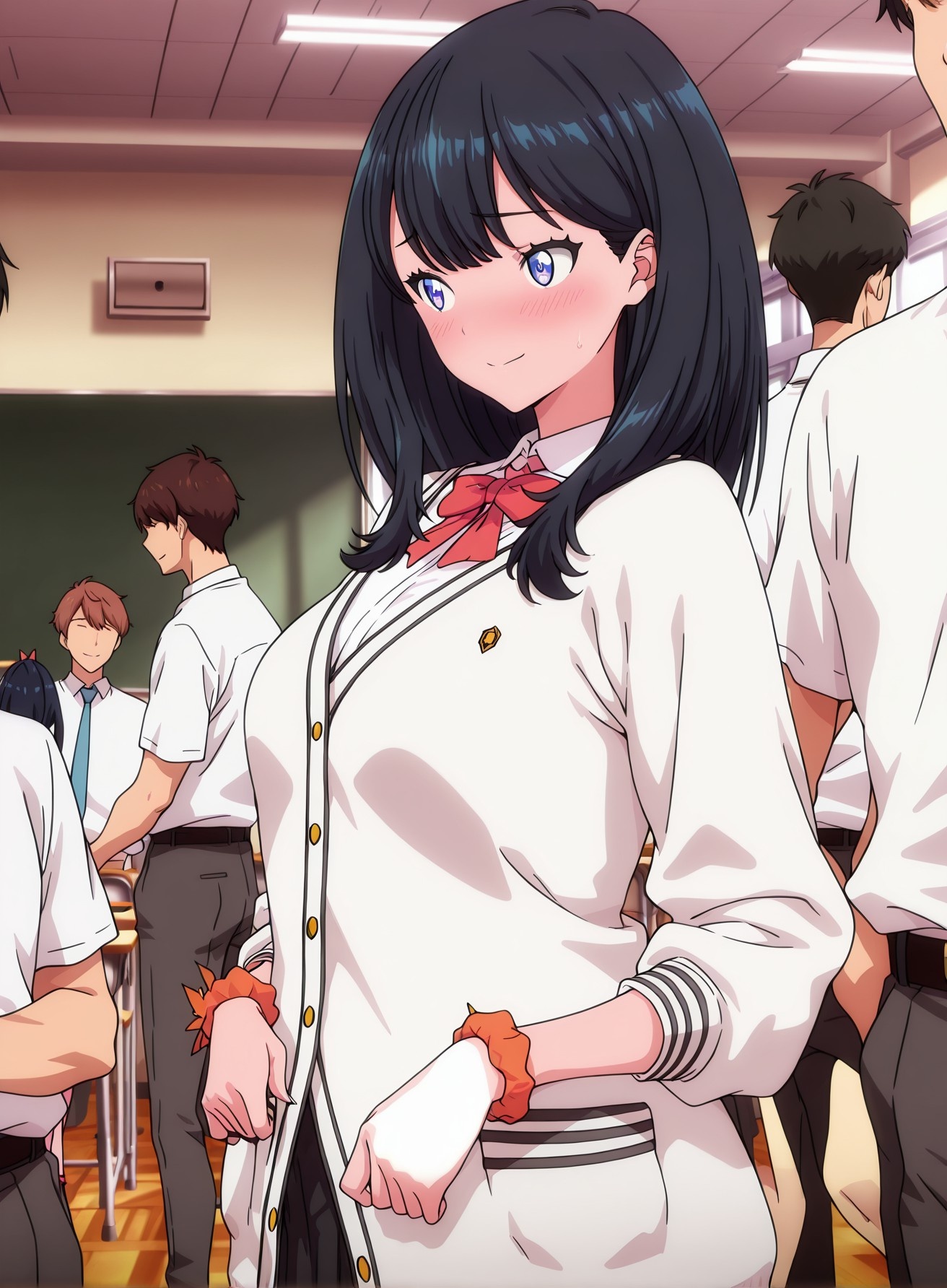 'Anime Girl Tạo Bởi AI - SSSS.GRIDMAN 宝多六花: Đồng Phục Học Sinh Ôm Sát 177P'
