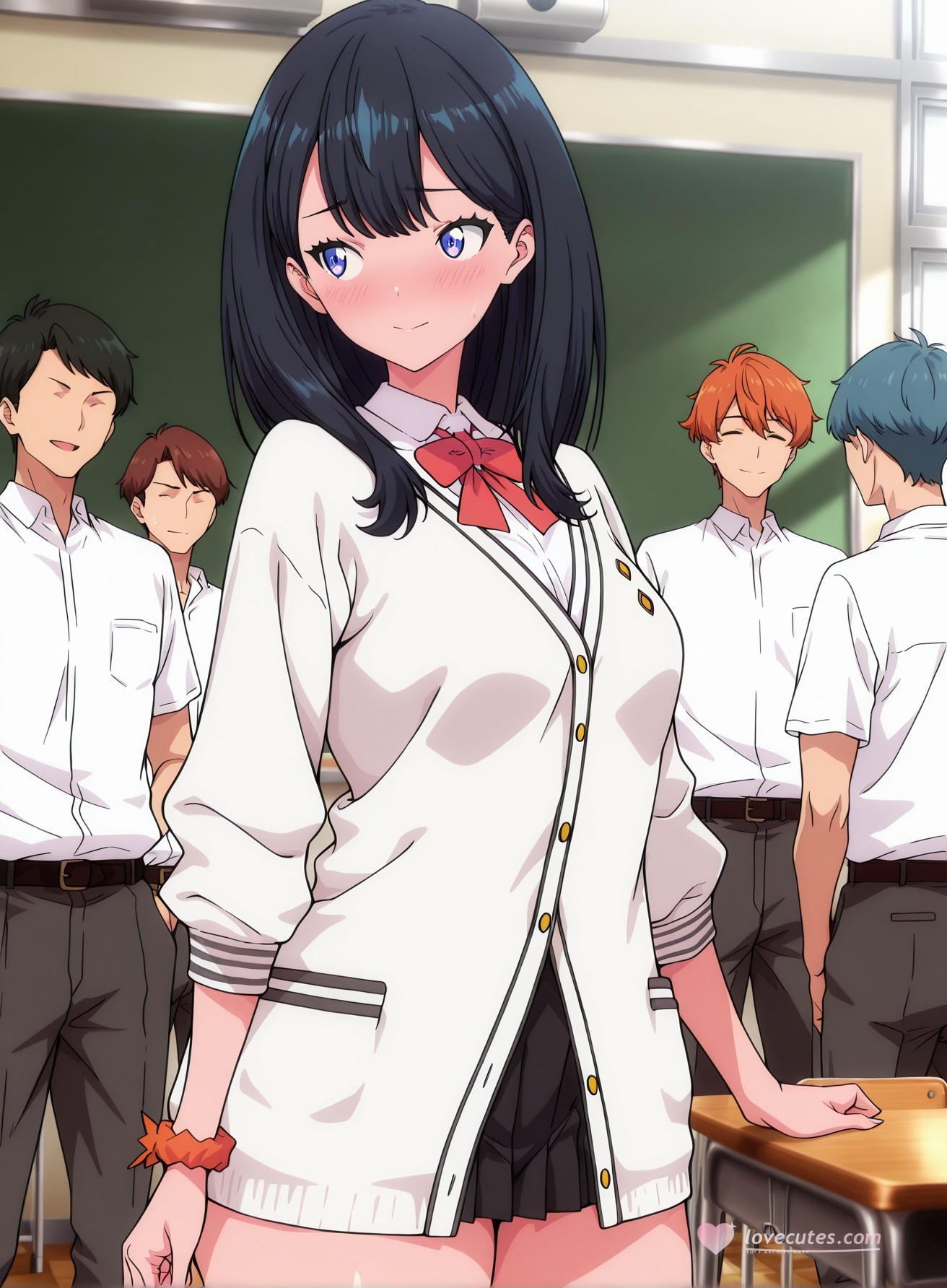 'Anime Girl Tạo Bởi AI - SSSS.GRIDMAN 宝多六花: Đồng Phục Học Sinh Ôm Sát 177P'