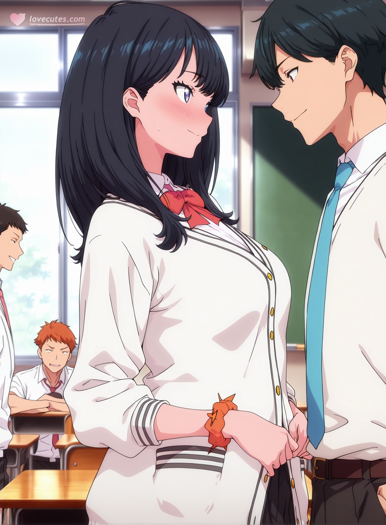 'Anime Girl Tạo Bởi AI - SSSS.GRIDMAN 宝多六花: Đồng Phục Học Sinh Ôm Sát 177P'