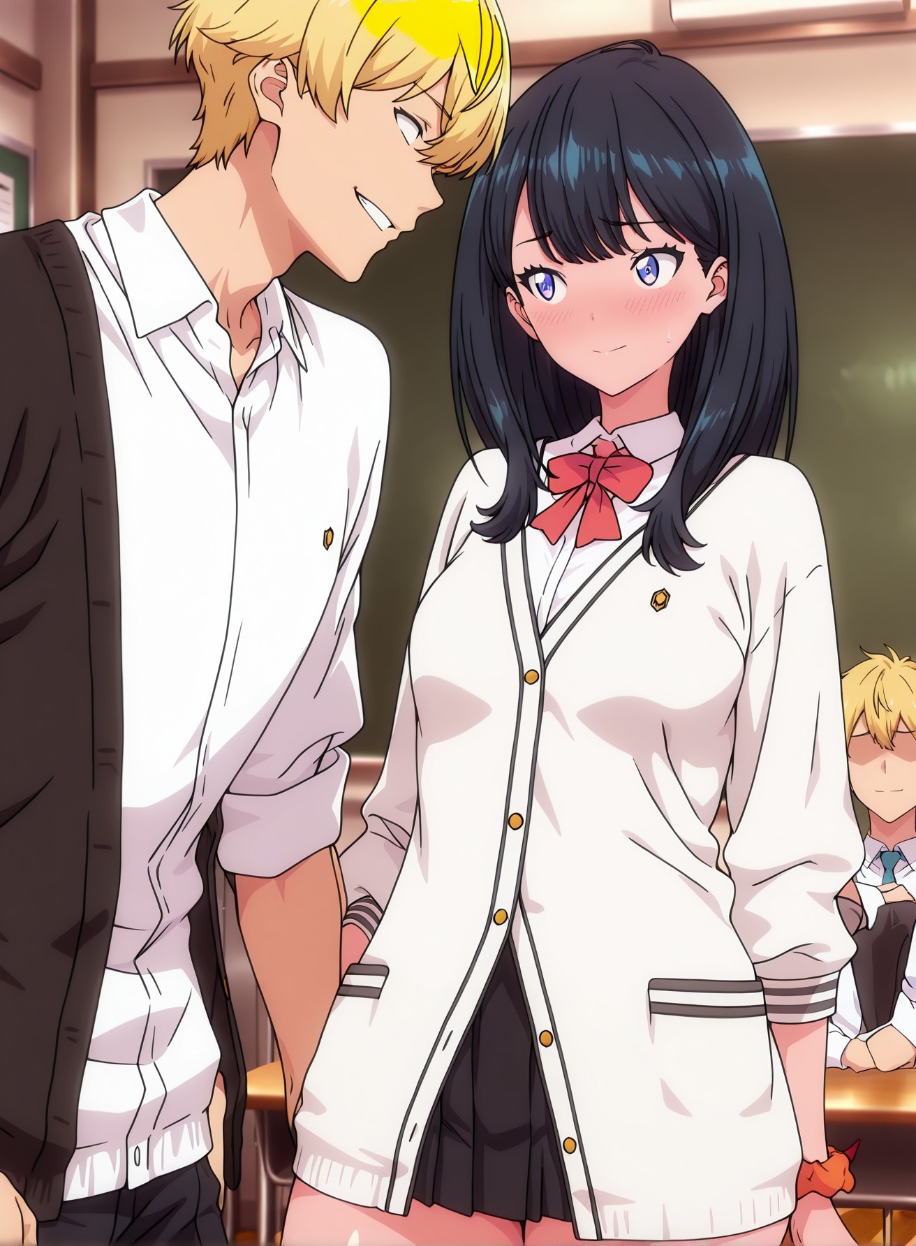 AI Generated Anime Girl - SSSS.GRIDMAN 宝多六花：学生装紧身衣露穴 177P