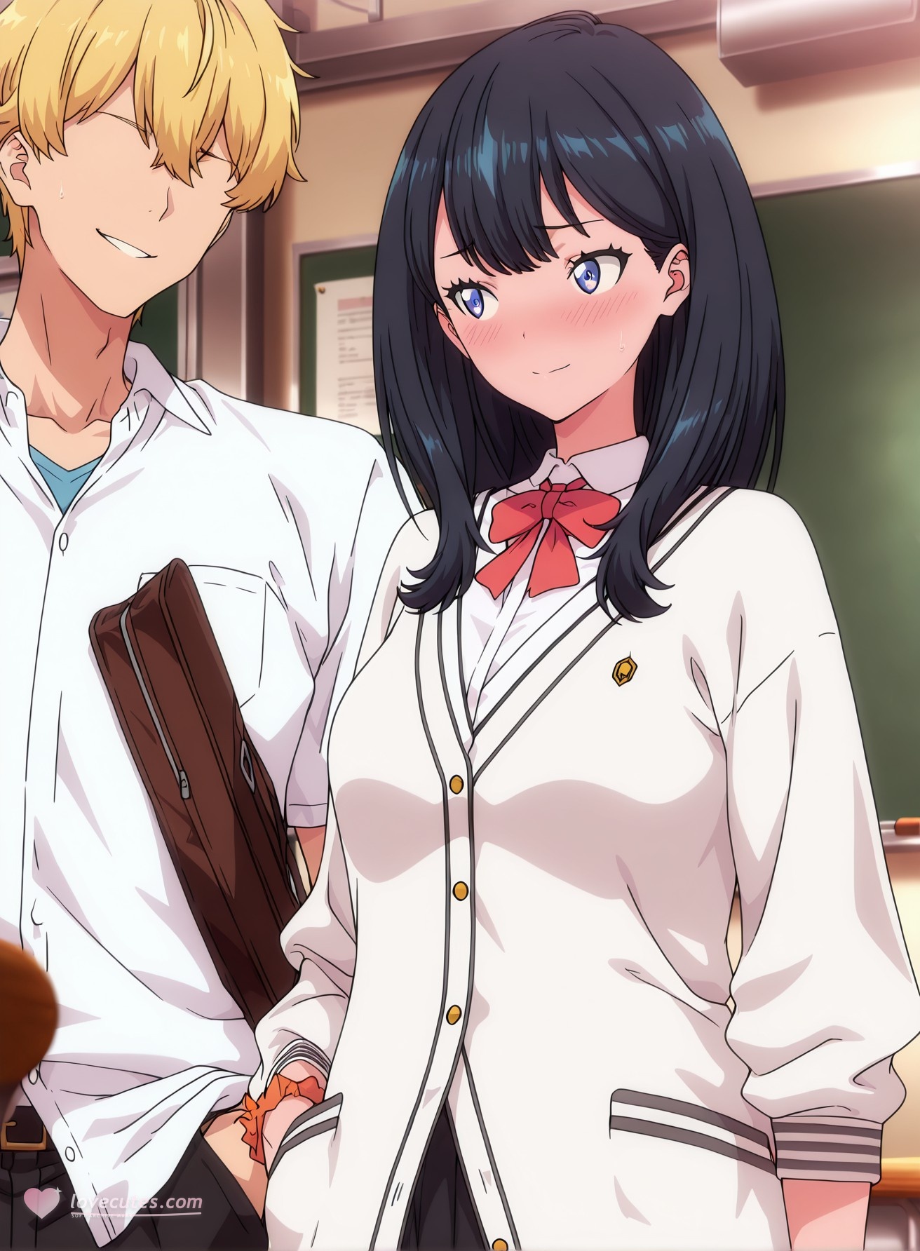 AI Generated Anime Girl - SSSS.GRIDMAN 宝多六花：学生装紧身衣露穴 177P