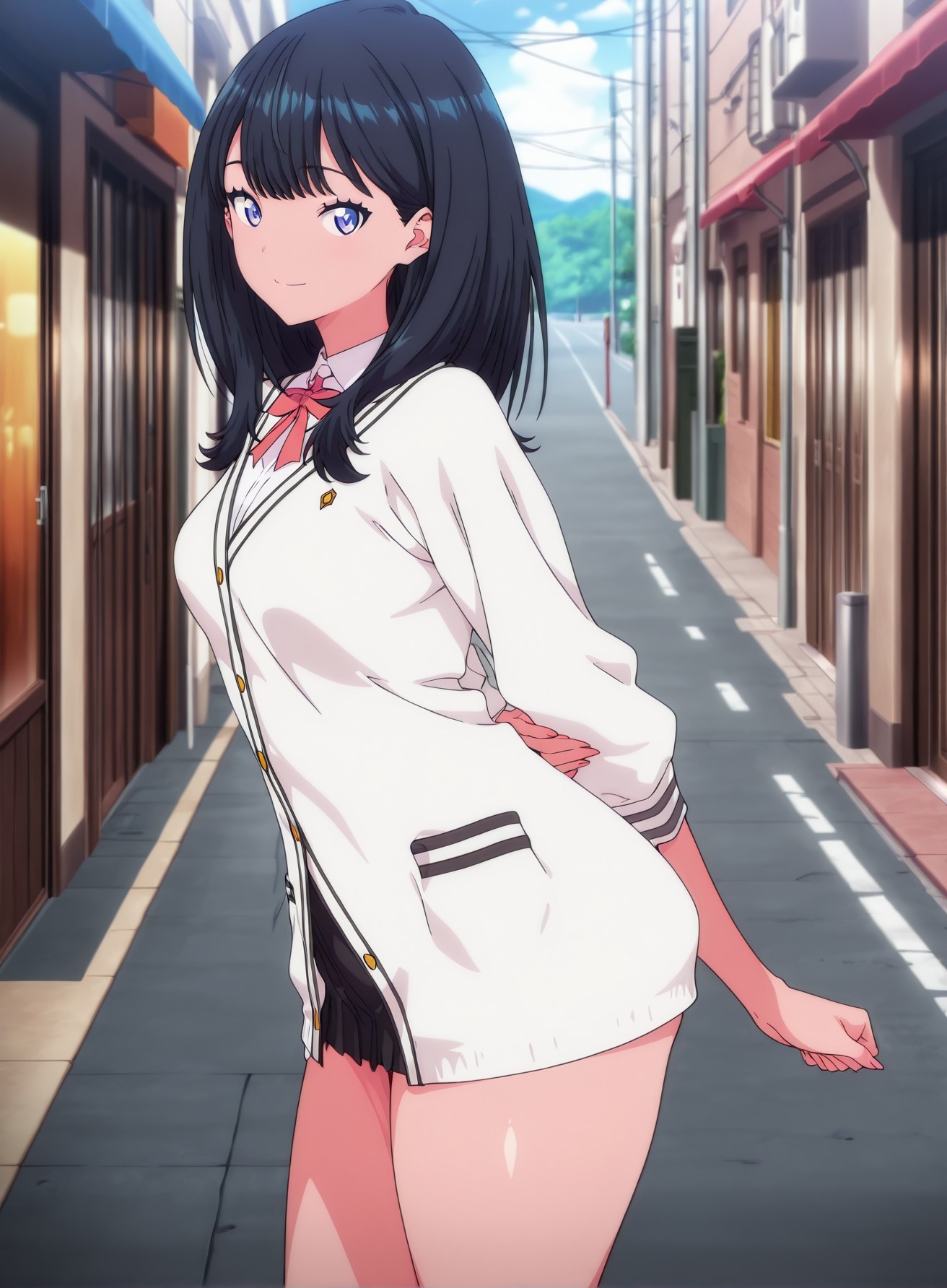 AI Generated Anime Girl - SSSS.GRIDMAN 宝多六花：学生装紧身衣露穴 177P