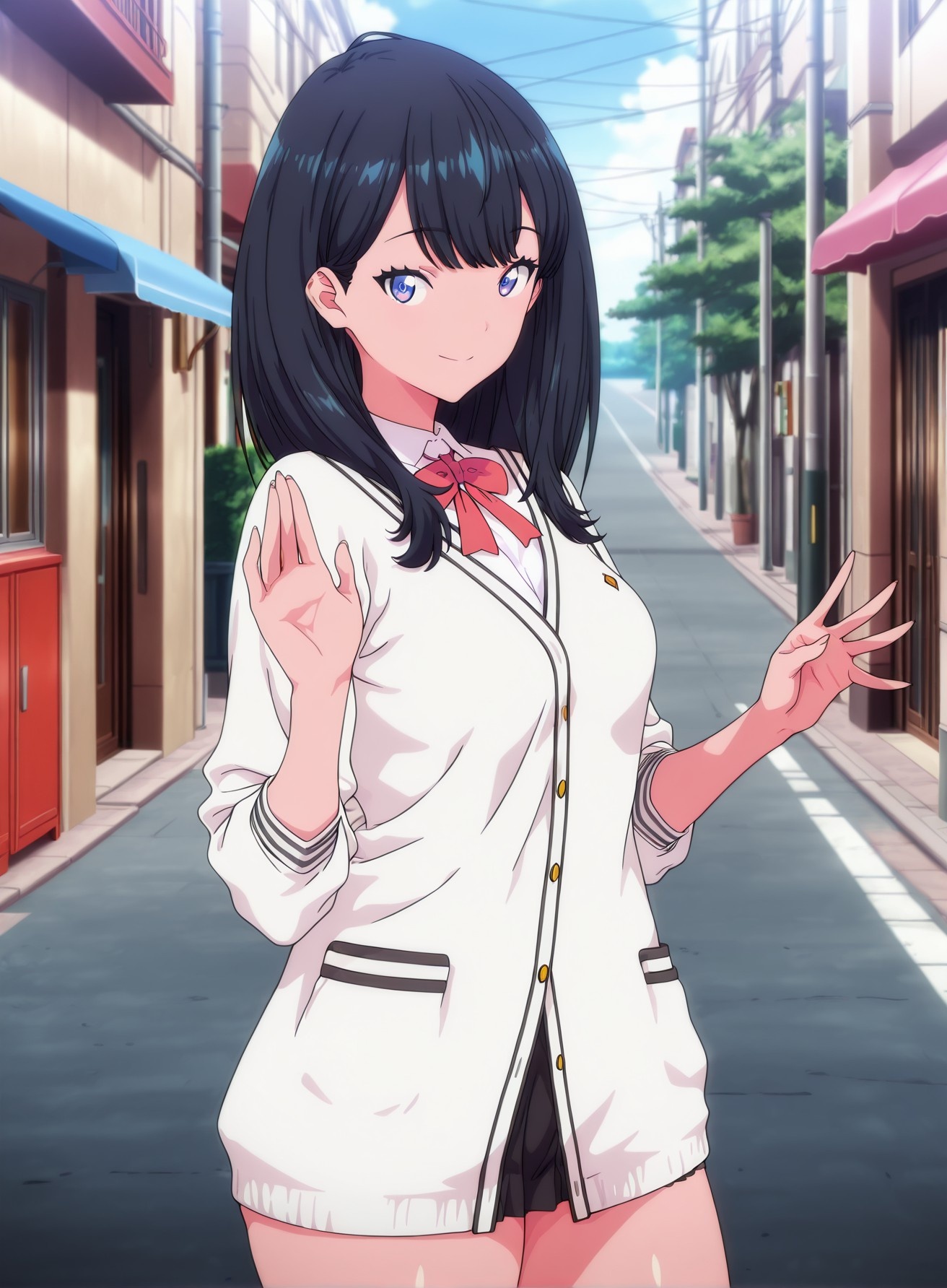 AI Generated Anime Girl - SSSS.GRIDMAN 宝多六花：学生装紧身衣露穴 177P