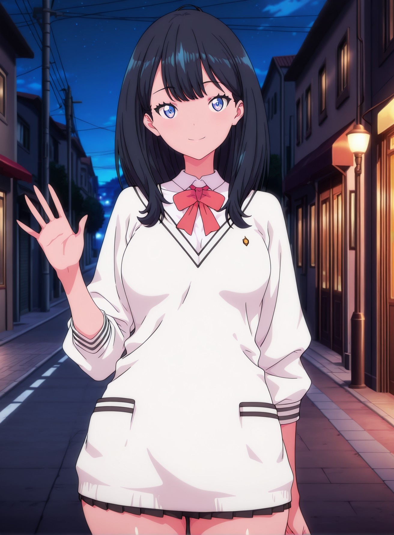 AI Generated Anime Girl - SSSS.GRIDMAN 宝多六花：学生装紧身衣露穴 177P