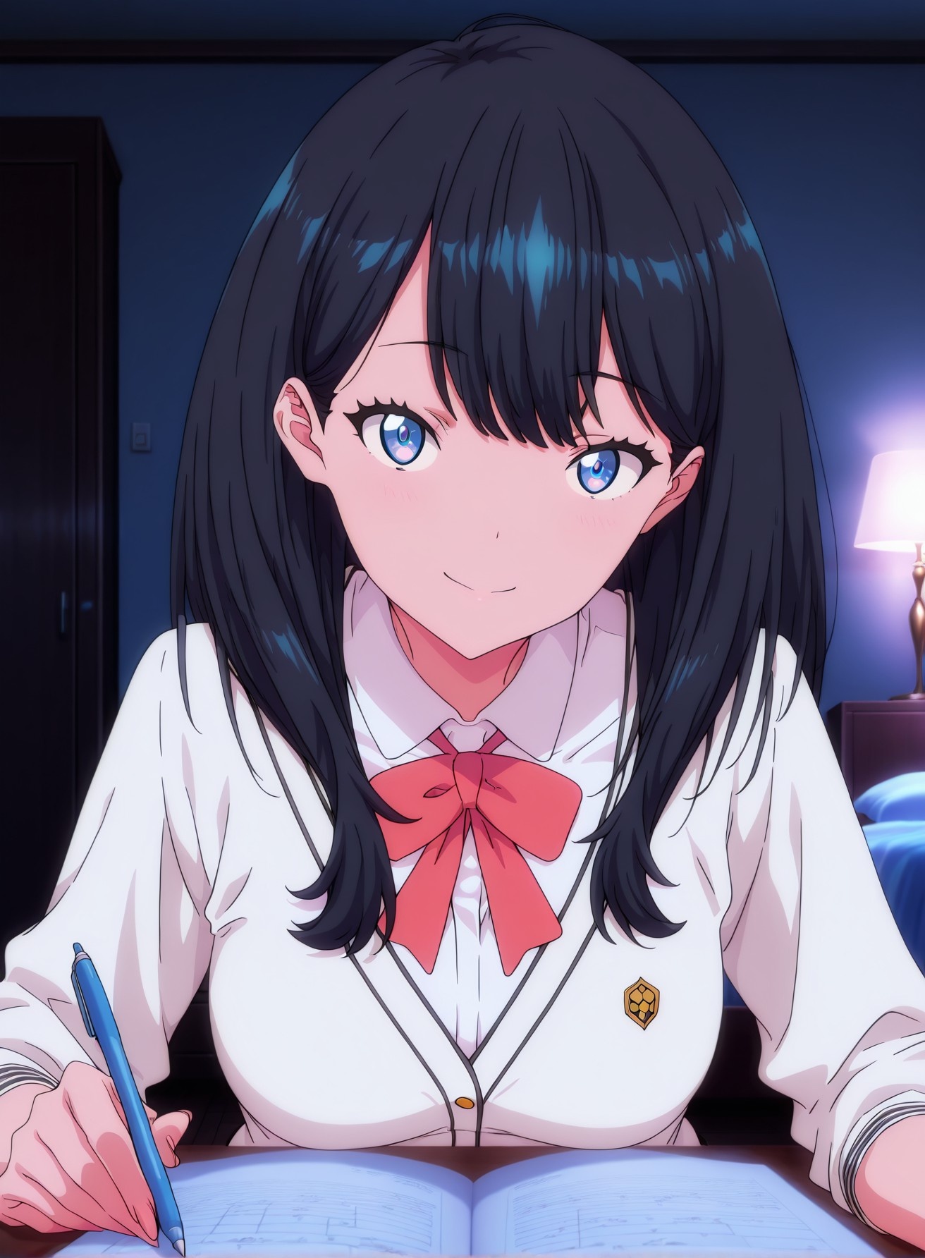 AI Generated Anime Girl - SSSS.GRIDMAN 宝多六花：学生装紧身衣露穴 177P