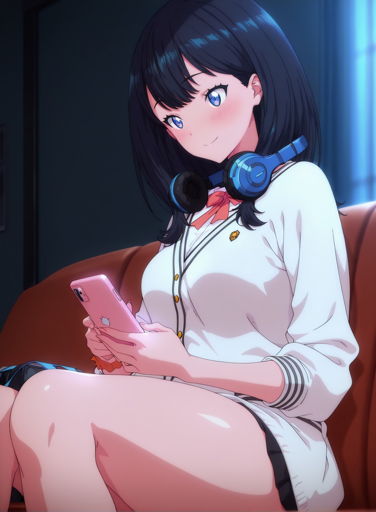 AI Generated Anime Girl - SSSS.GRIDMAN 宝多六花：学生装紧身衣露穴 177P