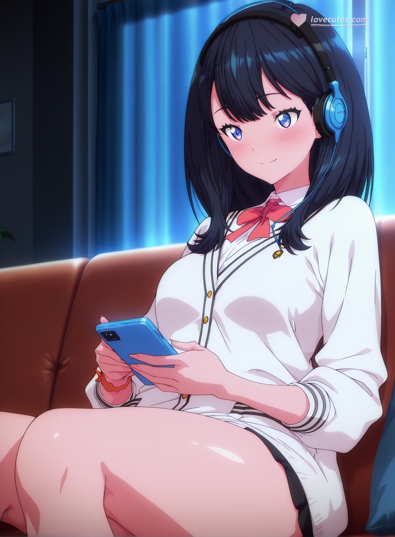 AI Generated Anime Girl - SSSS.GRIDMAN 宝多六花：学生装紧身衣露穴 177P