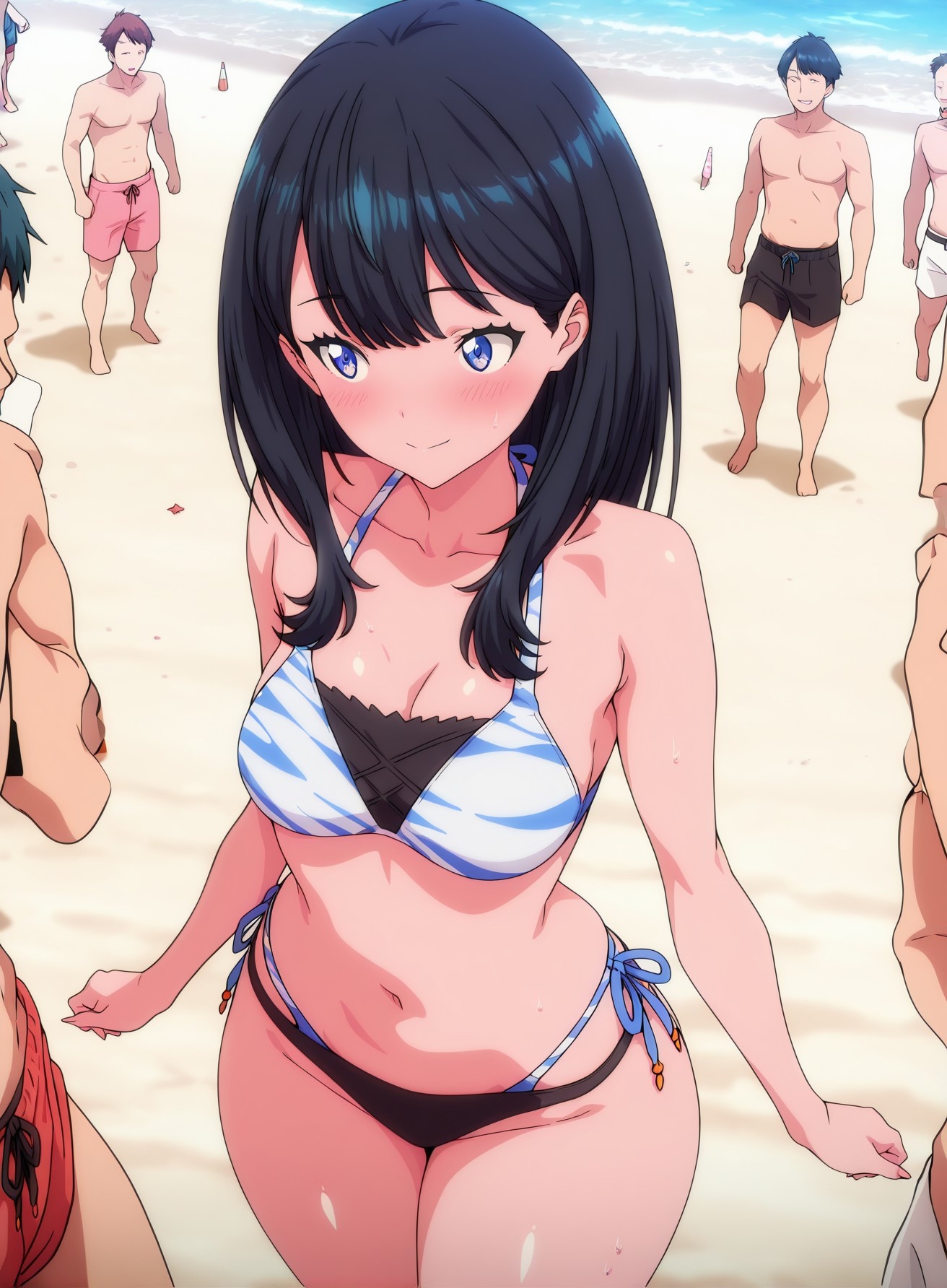 AI Generated Anime Girl - SSSS.GRIDMAN 宝多六花：学生装紧身衣露穴 177P