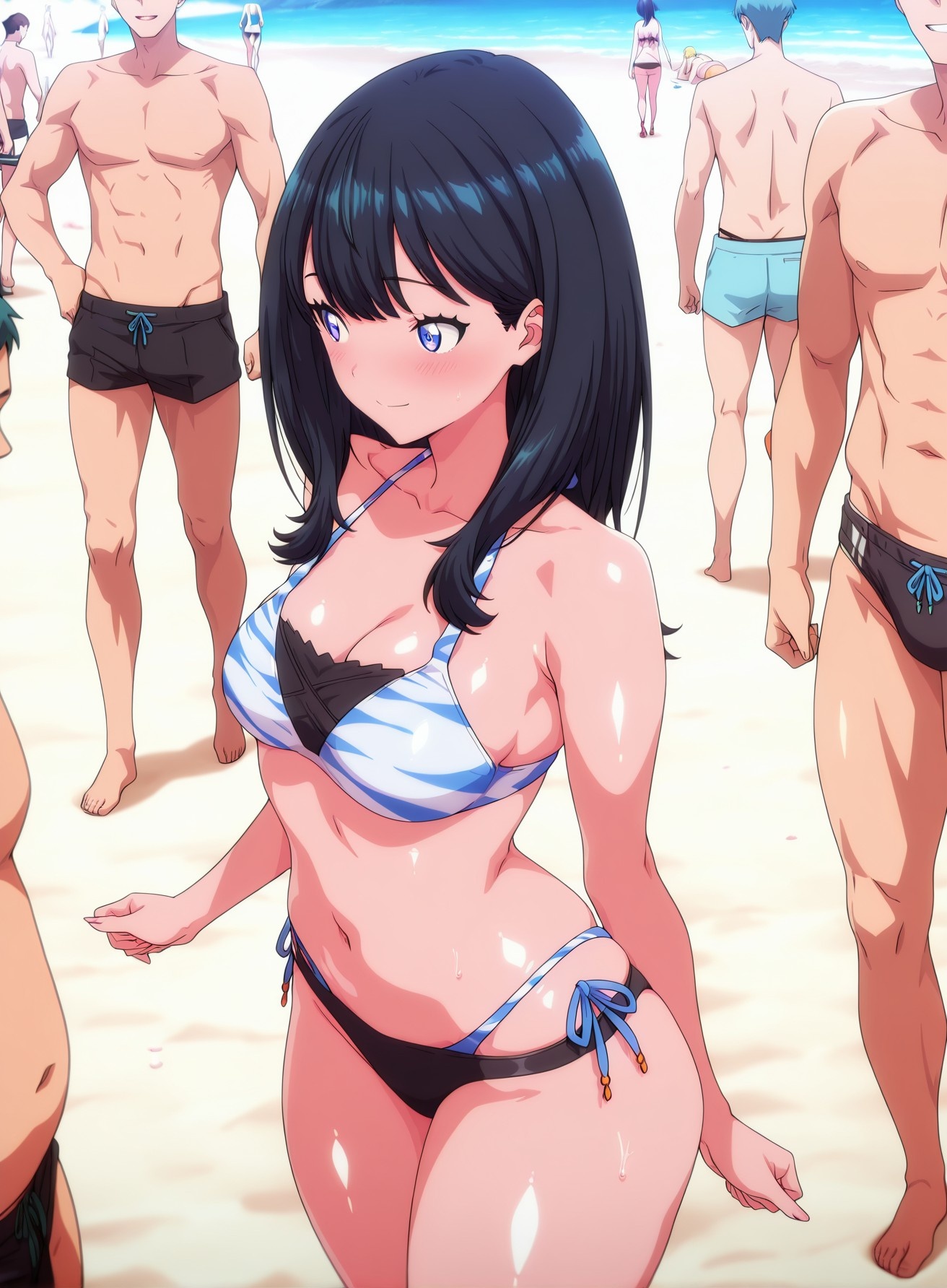 AI Generated Anime Girl - SSSS.GRIDMAN 宝多六花：学生装紧身衣露穴 177P