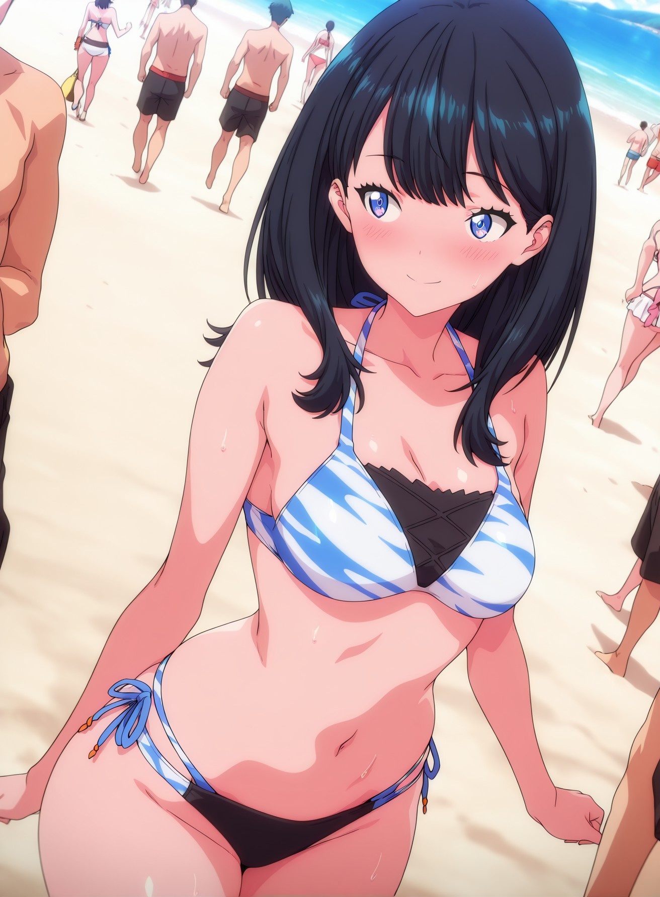 AI Generated Anime Girl - SSSS.GRIDMAN 宝多六花：学生装紧身衣露穴 177P