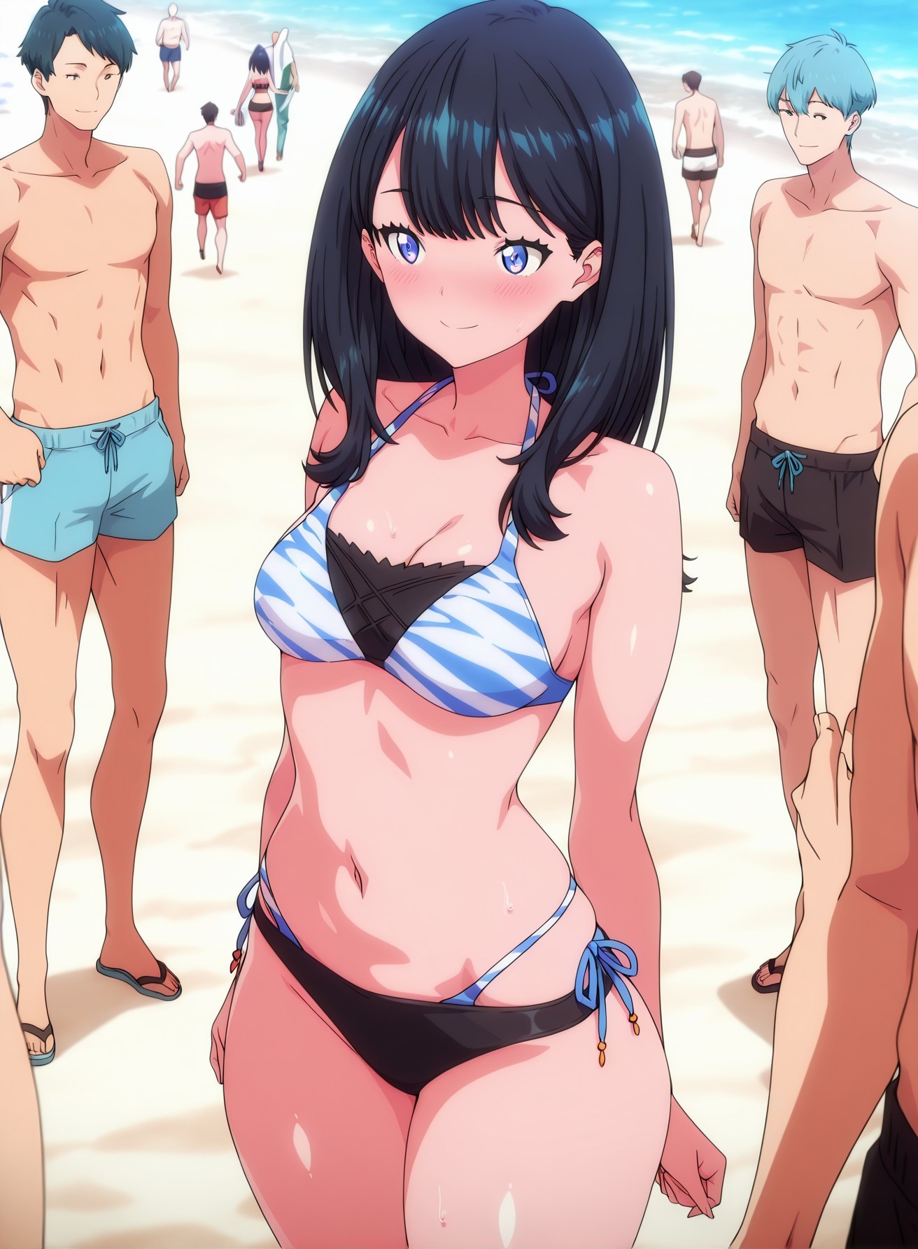 AI Generated Anime Girl - SSSS.GRIDMAN 宝多六花：学生装紧身衣露穴 177P