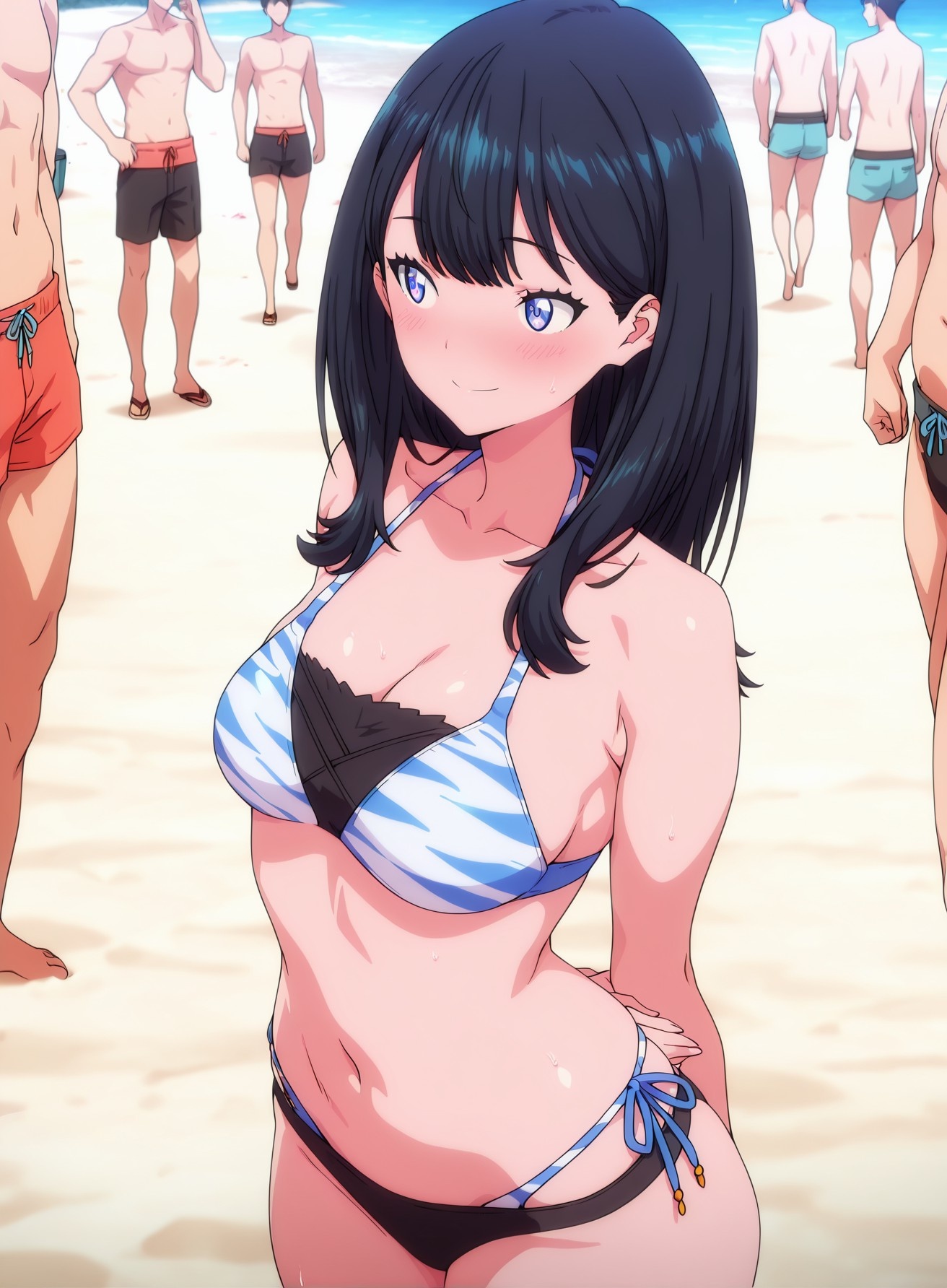 AI Generated Anime Girl - SSSS.GRIDMAN 宝多六花：学生装紧身衣露穴 177P