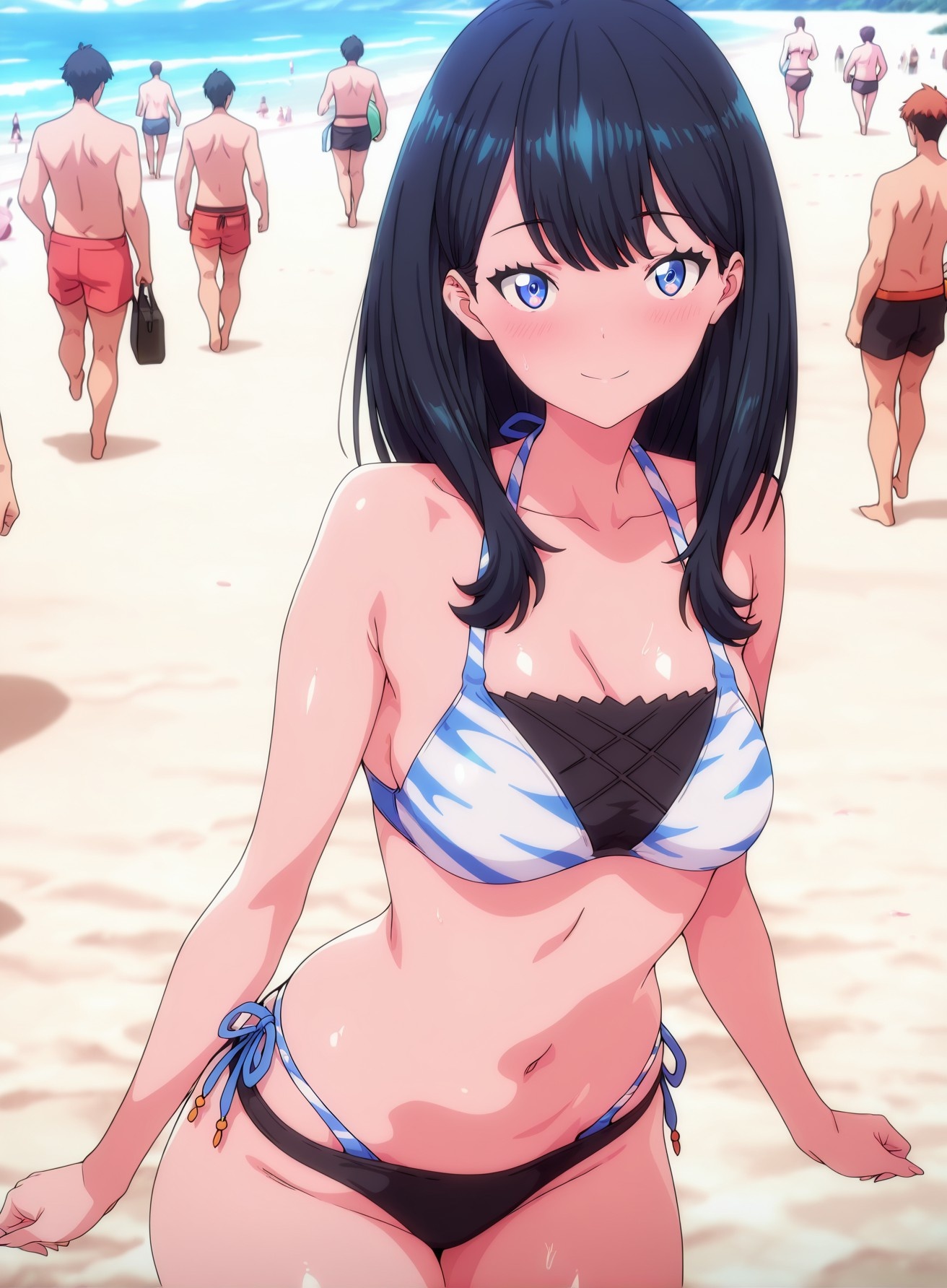 AI Generated Anime Girl - SSSS.GRIDMAN 宝多六花：学生装紧身衣露穴 177P