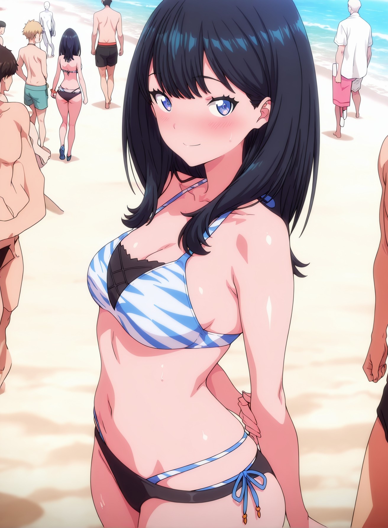 AI Generated Anime Girl - SSSS.GRIDMAN 宝多六花：学生装紧身衣露穴 177P