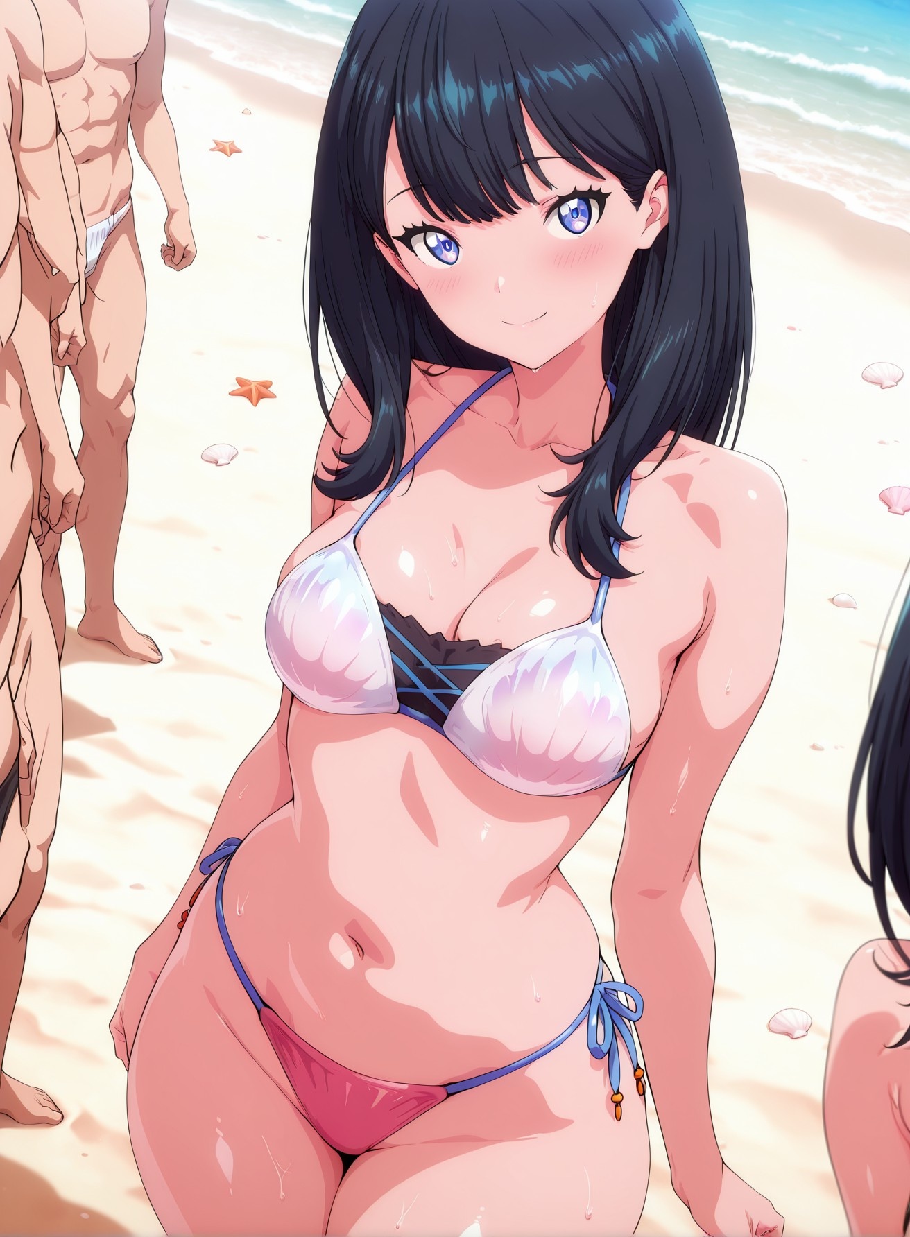 AI Generated Anime Girl - SSSS.GRIDMAN 宝多六花：学生装紧身衣露穴 177P