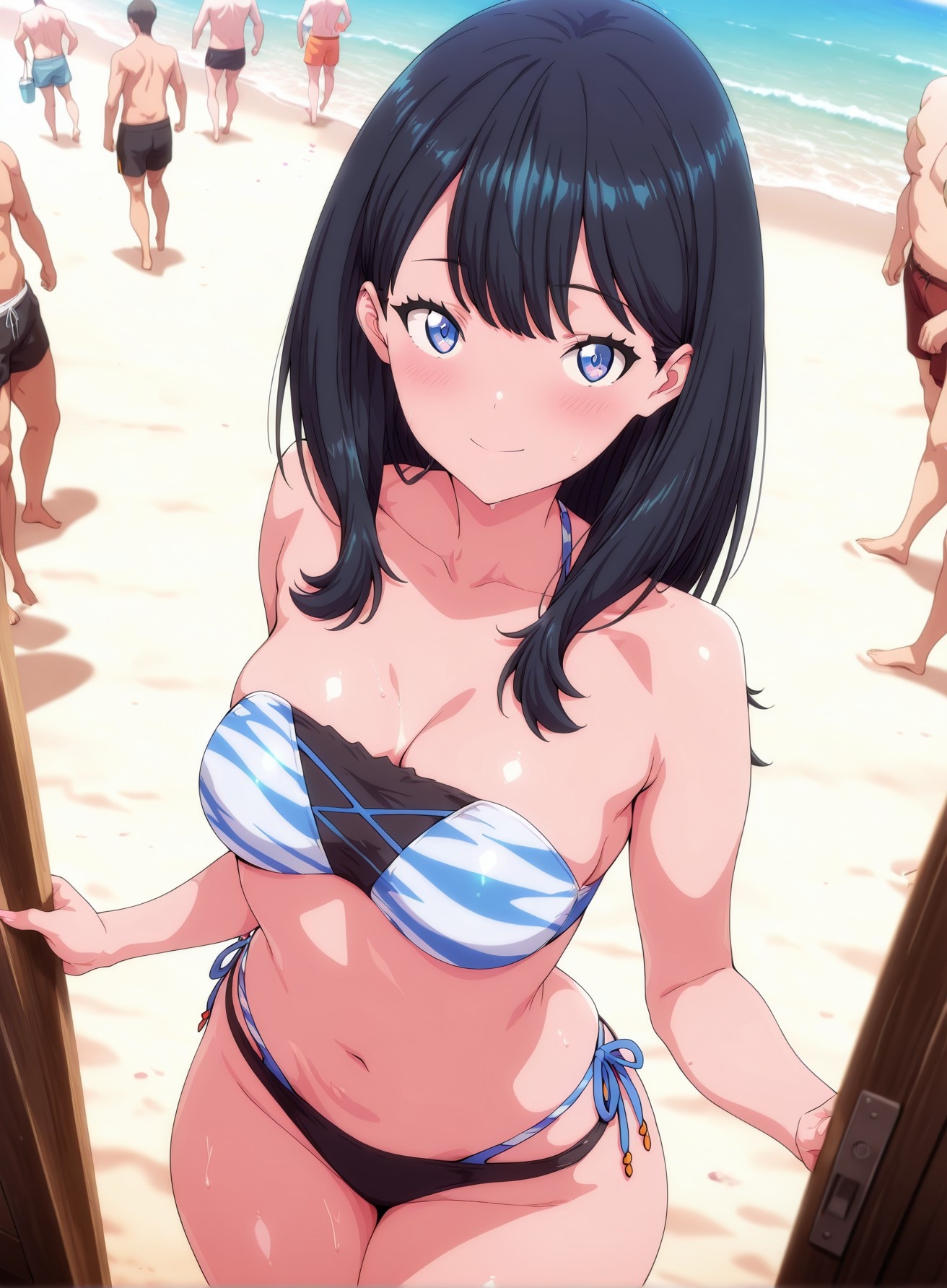 AI Generated Anime Girl - SSSS.GRIDMAN 宝多六花：学生装紧身衣露穴 177P