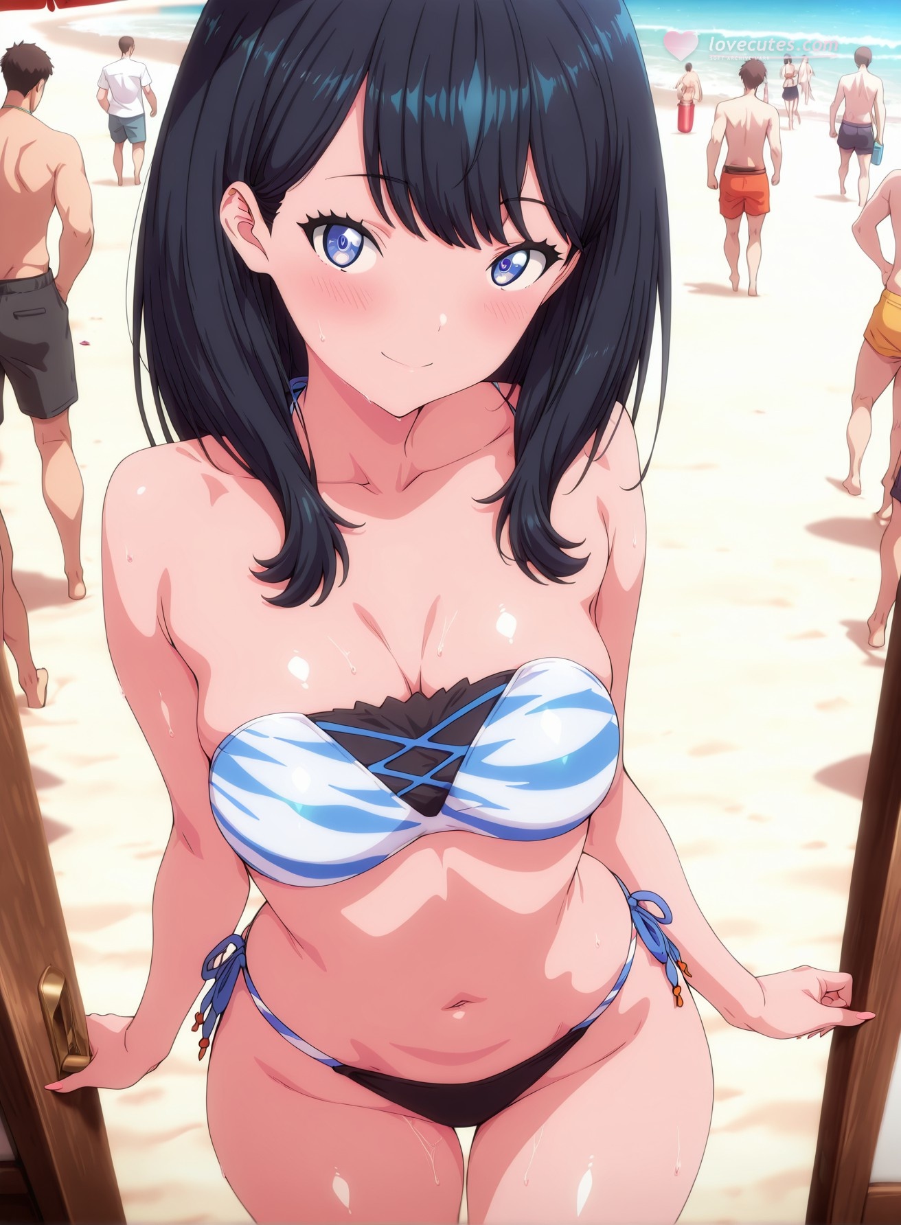 AI Generated Anime Girl - SSSS.GRIDMAN 宝多六花：学生装紧身衣露穴 177P