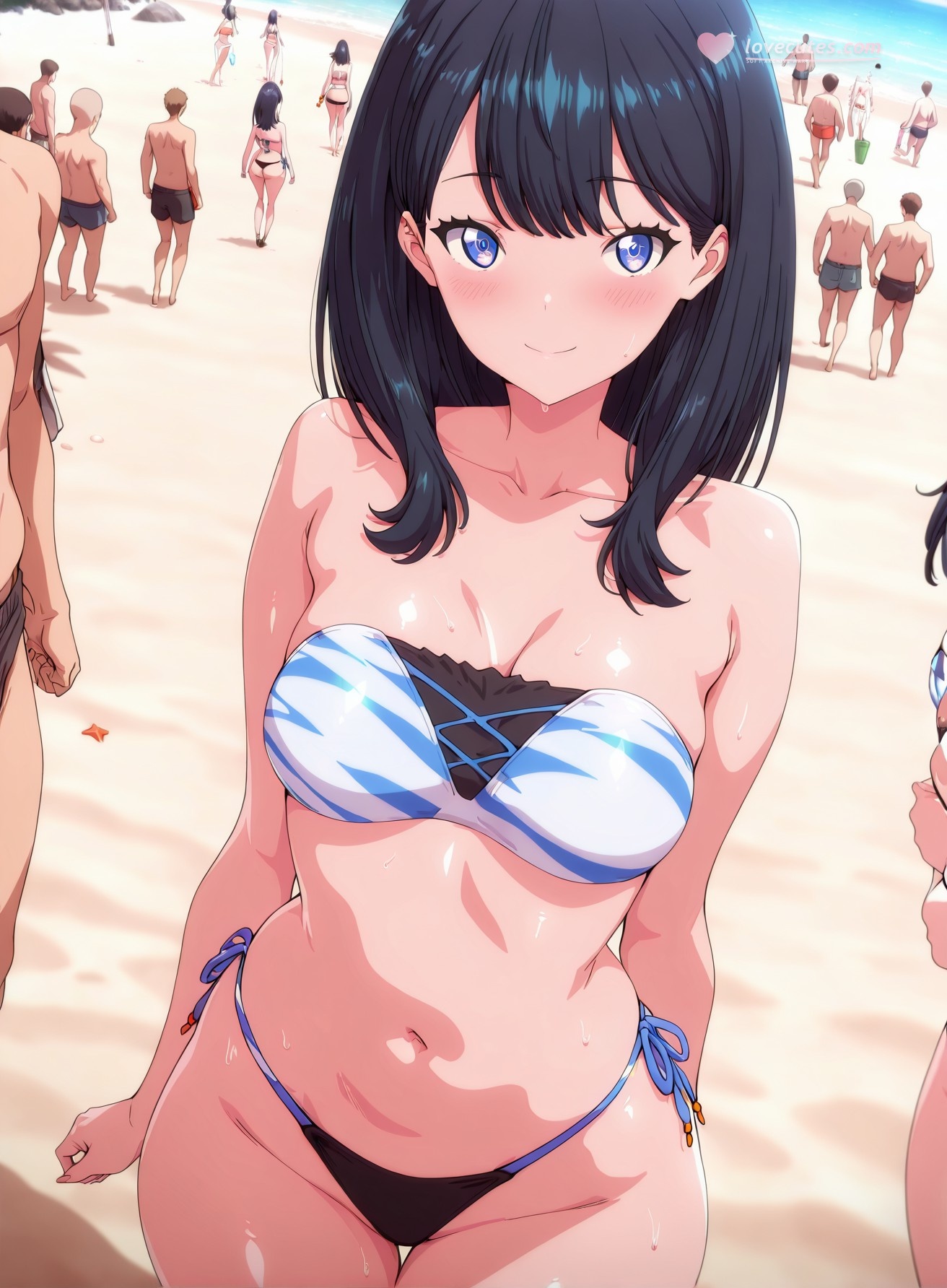 AI Generated Anime Girl - SSSS.GRIDMAN 宝多六花：学生装紧身衣露穴 177P