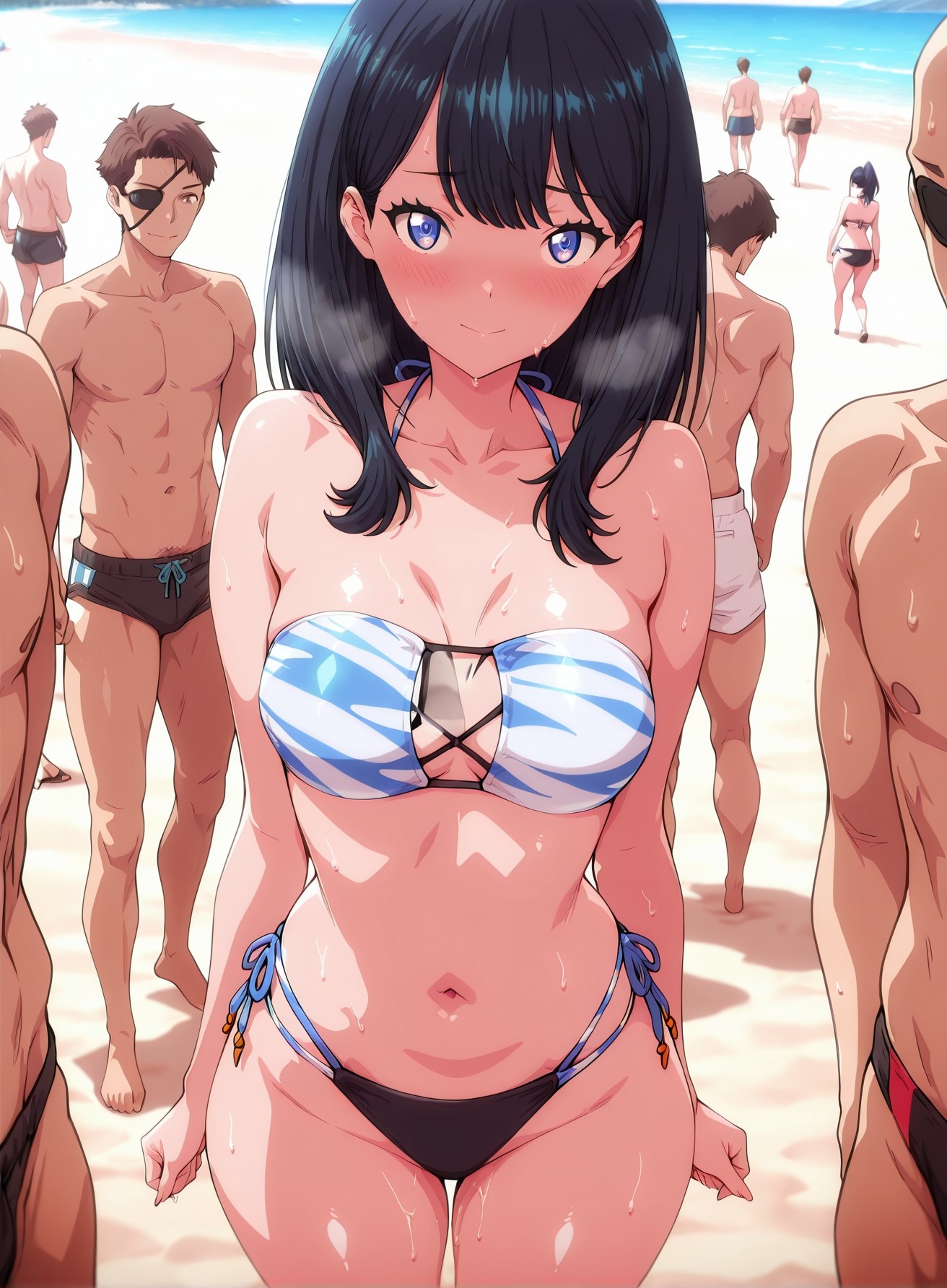 AI Generated Anime Girl - SSSS.GRIDMAN 宝多六花：学生装紧身衣露穴 177P