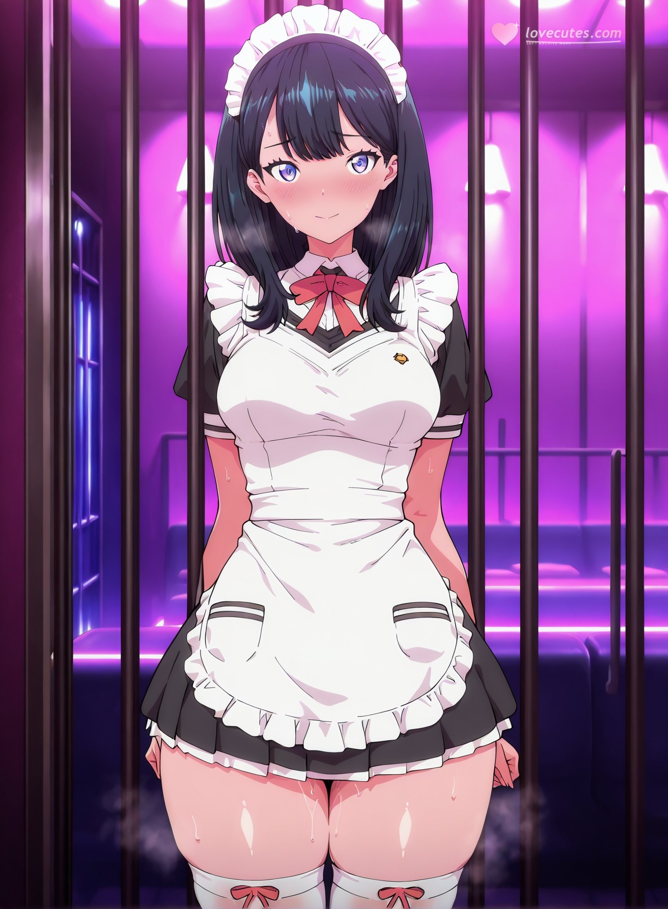 AI Generated Anime Girl - SSSS.GRIDMAN 宝多六花：学生装紧身衣露穴 177P