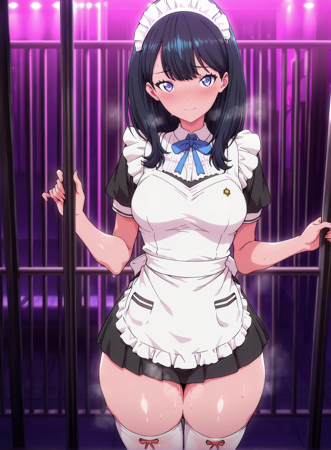 AI Generated Anime Girl - SSSS.GRIDMAN 宝多六花：学生装紧身衣露穴 177P