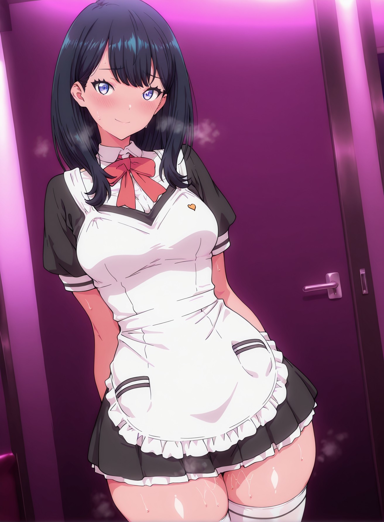 AI Generated Anime Girl - SSSS.GRIDMAN 宝多六花：学生装紧身衣露穴 177P