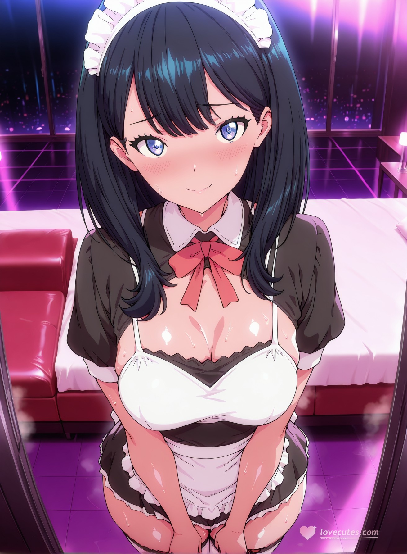 AI Generated Anime Girl - SSSS.GRIDMAN 宝多六花：学生装紧身衣露穴 177P