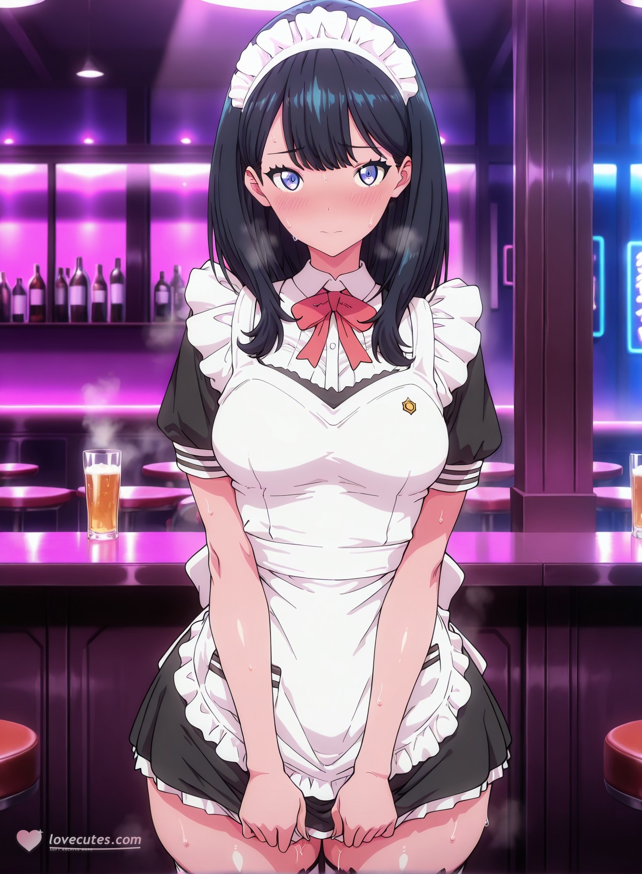 AI Generated Anime Girl - SSSS.GRIDMAN 宝多六花：学生装紧身衣露穴 177P
