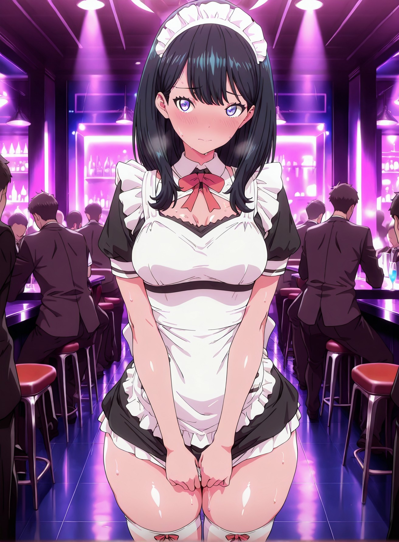 AI Generated Anime Girl - SSSS.GRIDMAN 宝多六花：学生装紧身衣露穴 177P