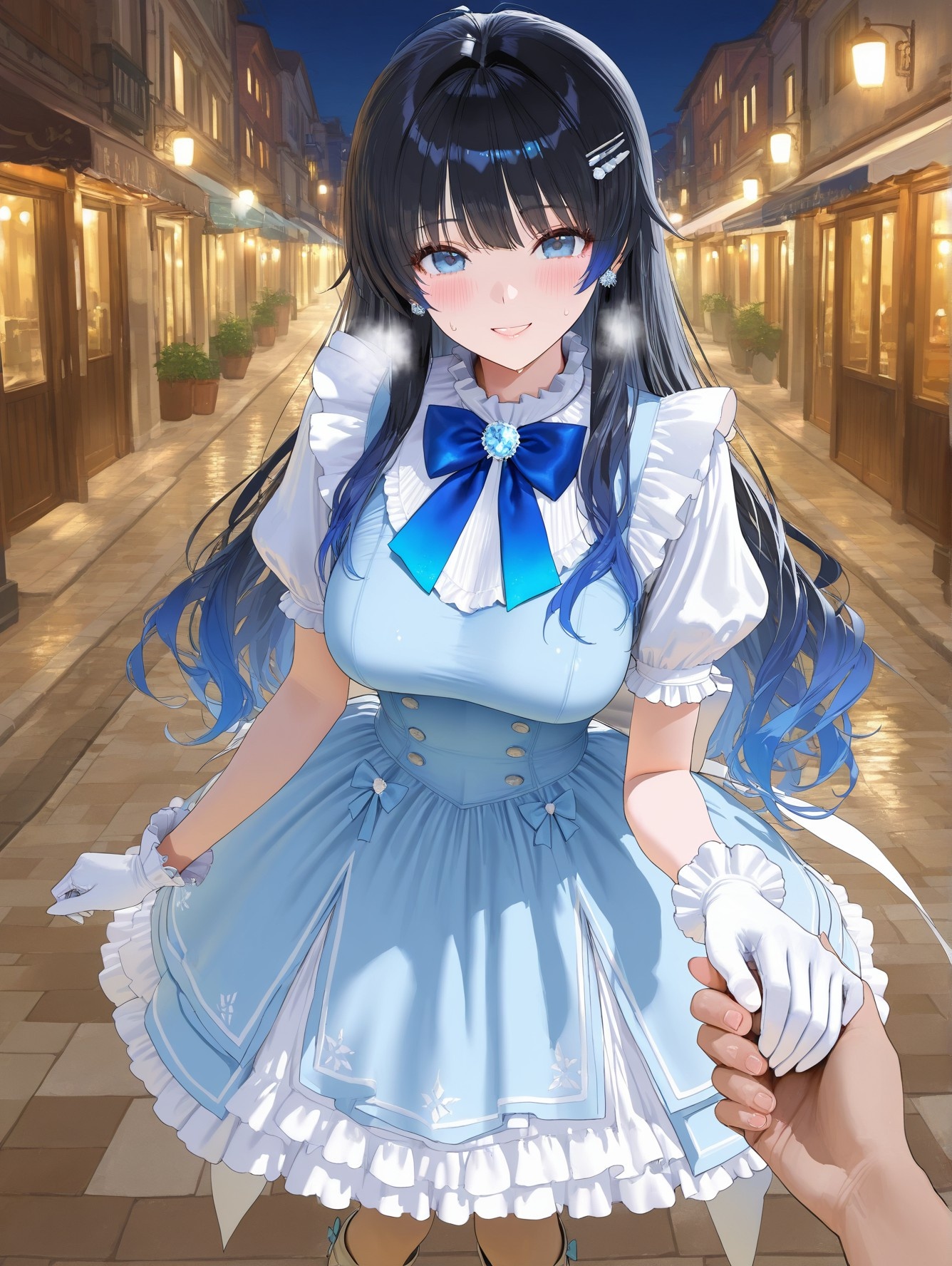AI Generated Anime Girl - Virtual YouTuber 七海うらら：黑丝紧身衣床拍露穴 164P