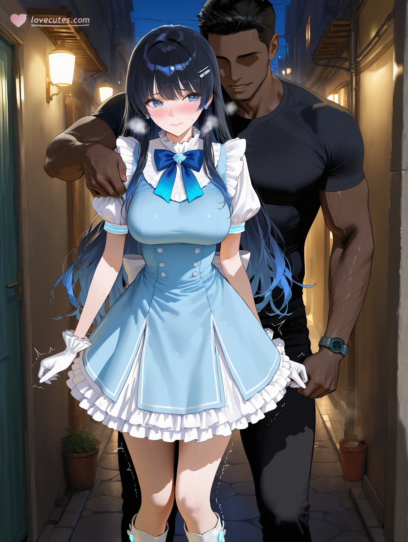 'Anime Girl Do AI Tạo Ra - YouTuber Ảo 七海うらら: Bộ Ảnh Đen Siêu Mỏng 164P'