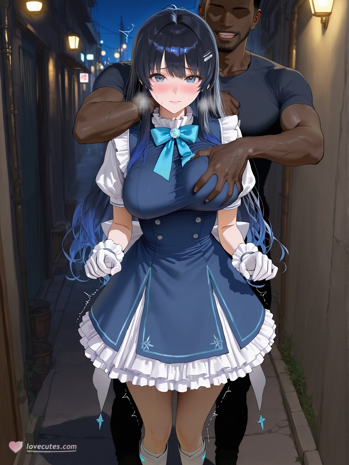 'Anime Girl Do AI Tạo Ra - YouTuber Ảo 七海うらら: Bộ Ảnh Đen Siêu Mỏng 164P'