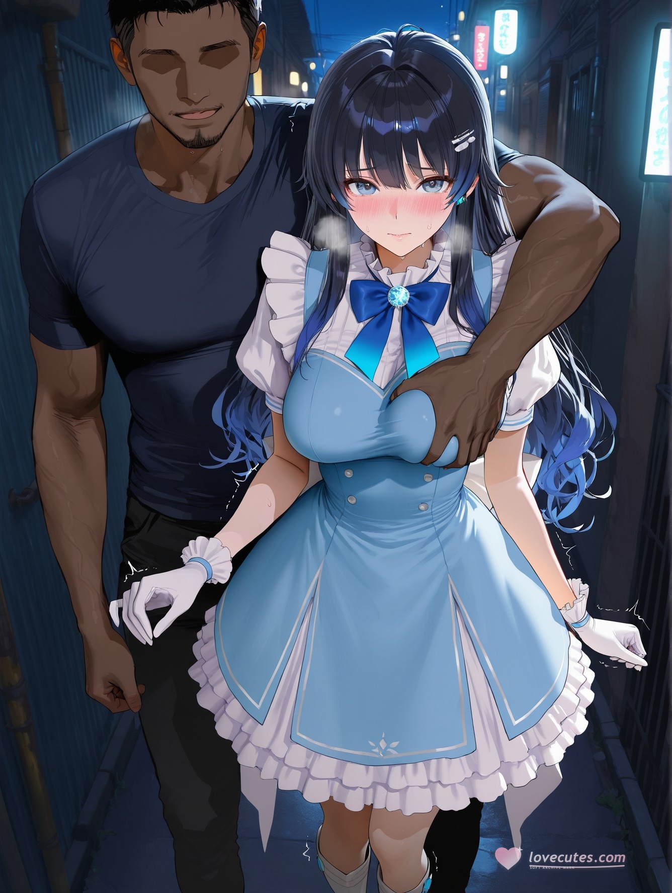 'Anime Girl Do AI Tạo Ra - YouTuber Ảo 七海うらら: Bộ Ảnh Đen Siêu Mỏng 164P'