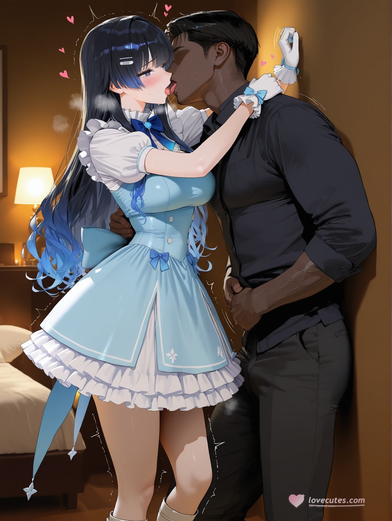 'Anime Girl Do AI Tạo Ra - YouTuber Ảo 七海うらら: Bộ Ảnh Đen Siêu Mỏng 164P'