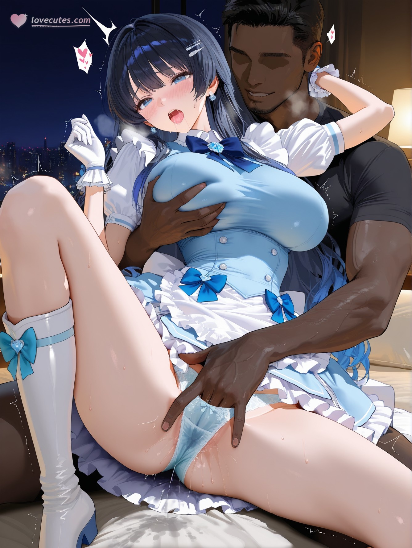 'Anime Girl Do AI Tạo Ra - YouTuber Ảo 七海うらら: Bộ Ảnh Đen Siêu Mỏng 164P'