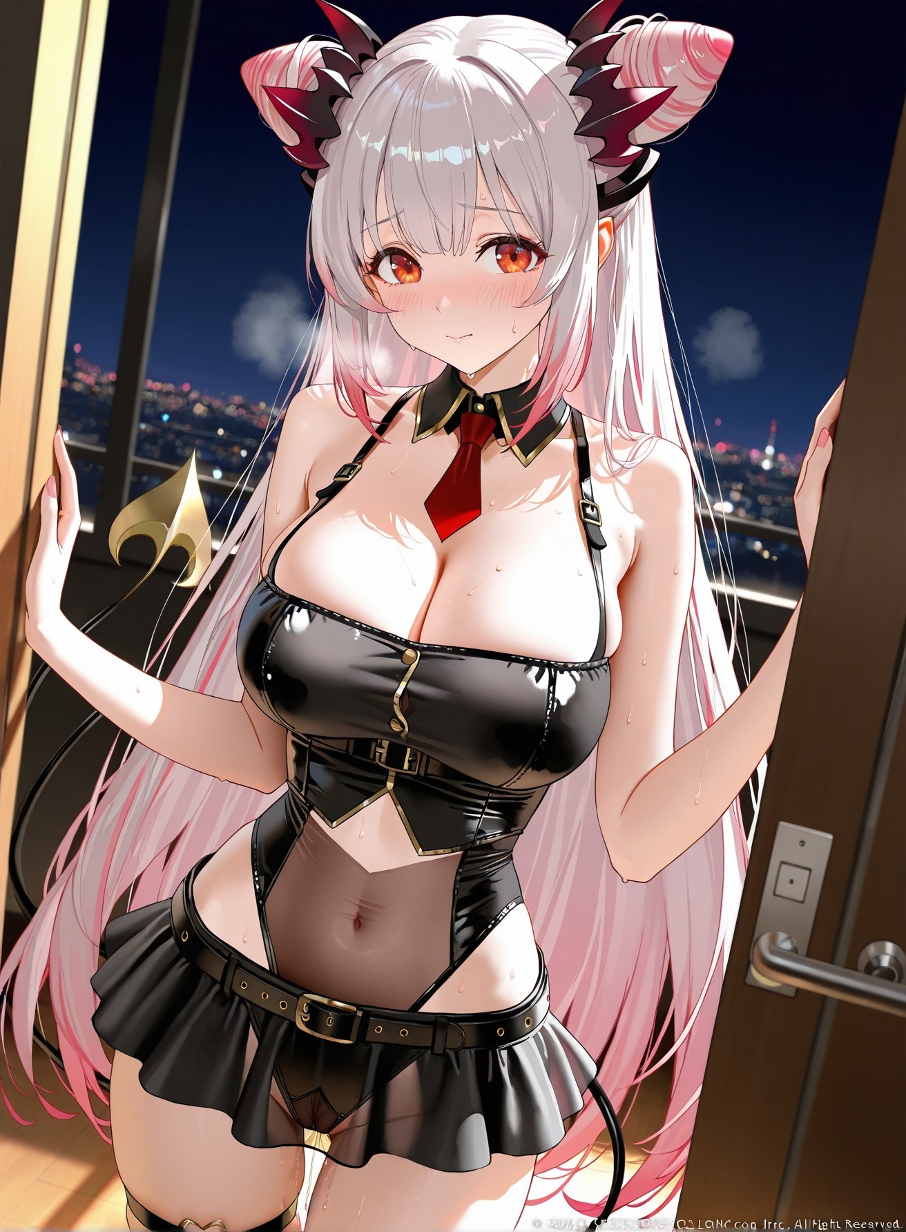 AI Generated Anime Girl - Virtual YouTuber Parta Suou：黑丝紧身衣露穴 261P