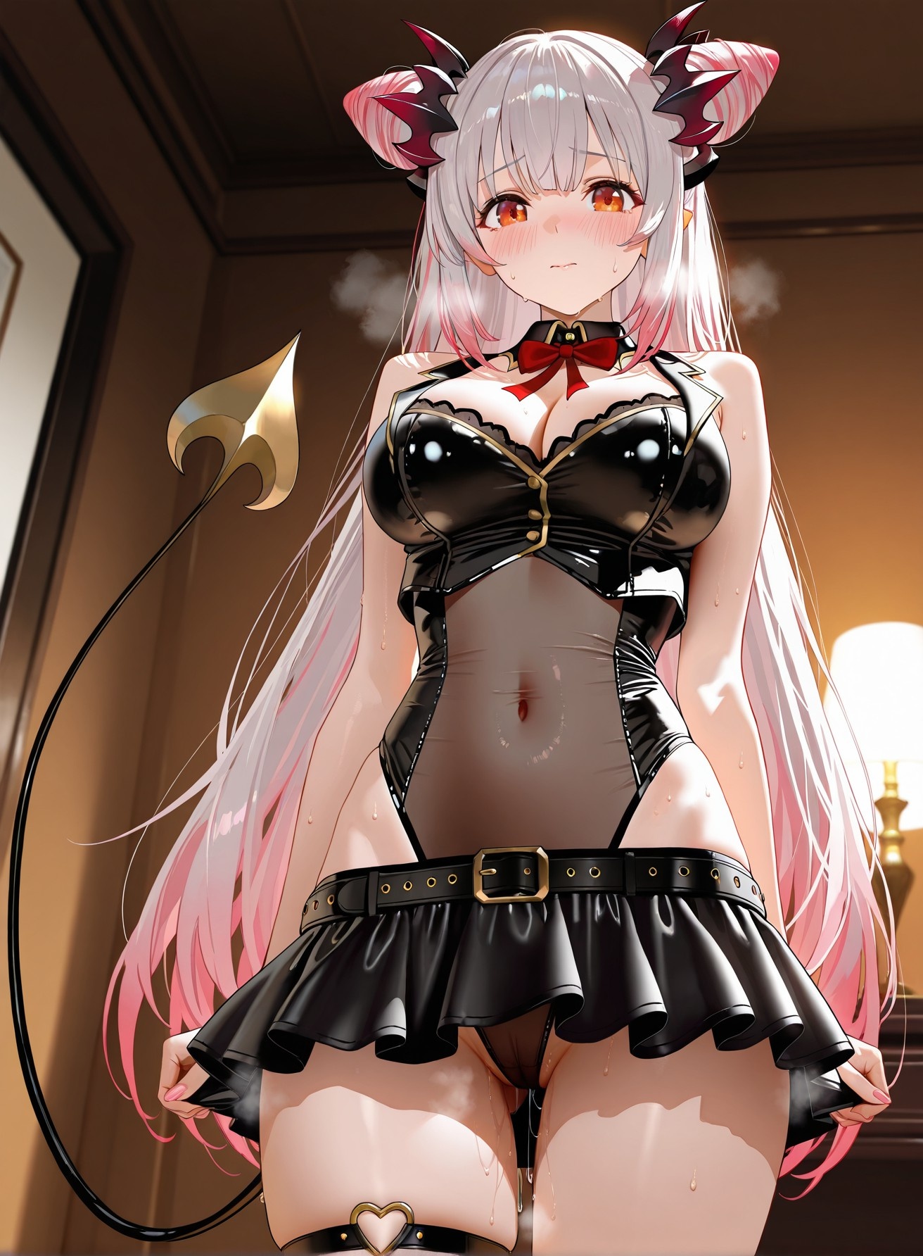 AI Generated Anime Girl - Virtual YouTuber Parta Suou：黑丝紧身衣露穴 261P