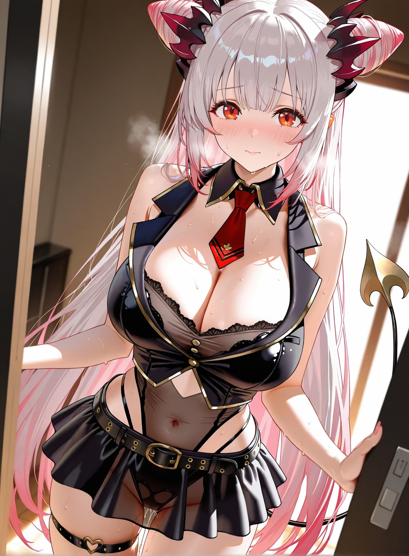 AI Generated Anime Girl - Virtual YouTuber Parta Suou：黑丝紧身衣露穴 261P