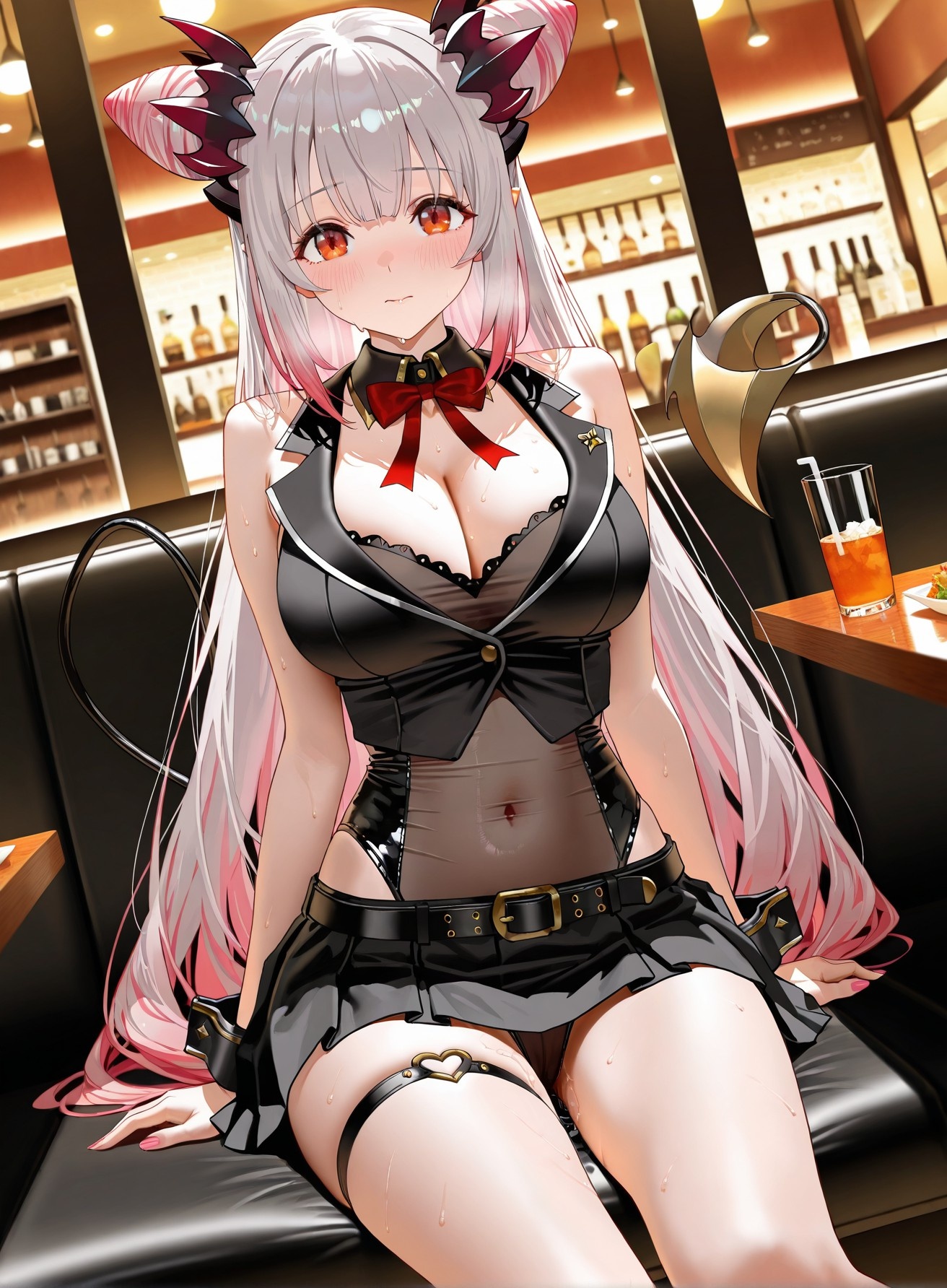 AI Generated Anime Girl - Virtual YouTuber Parta Suou：黑丝紧身衣露穴 261P