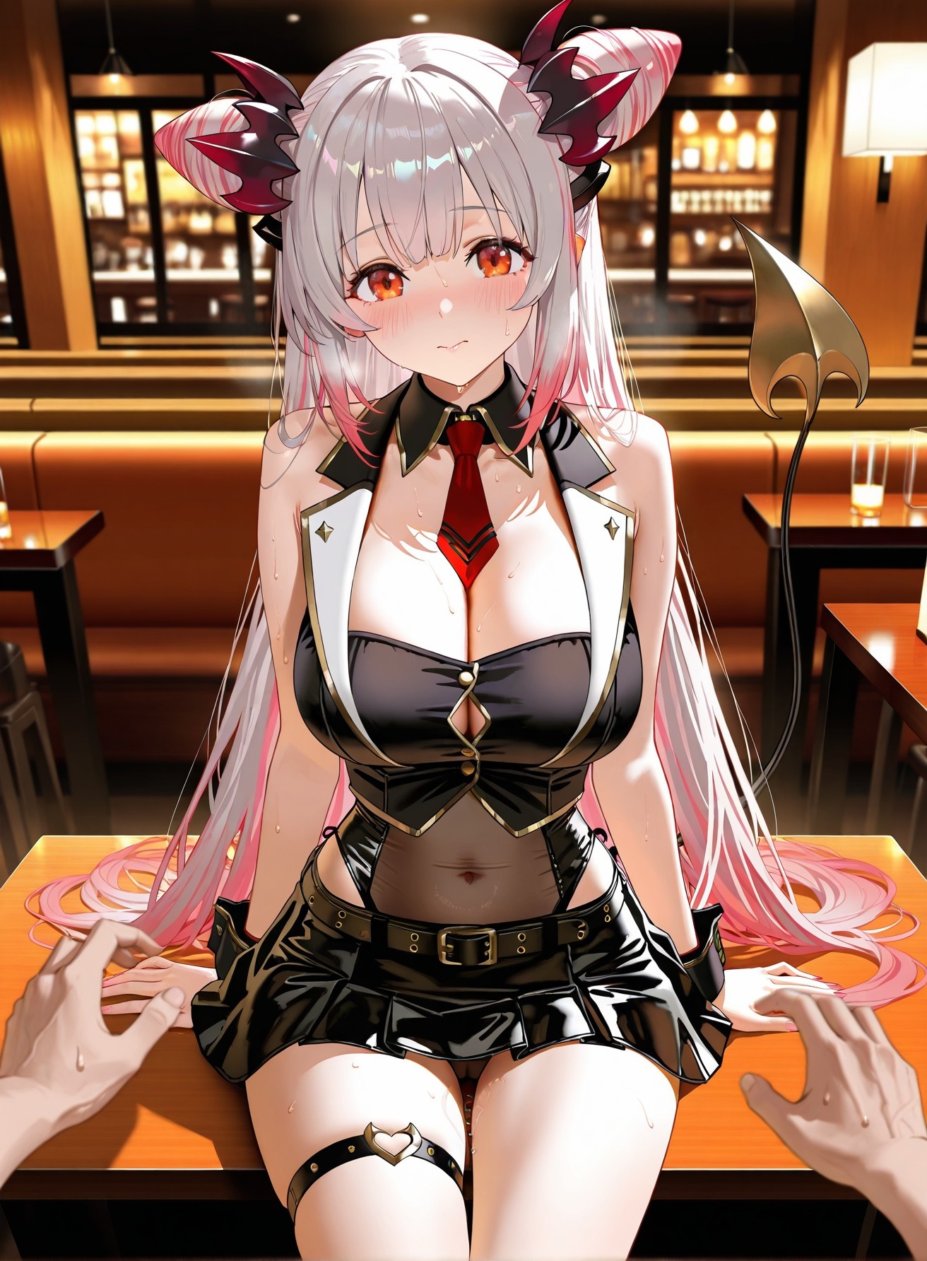 AI Generated Anime Girl - Virtual YouTuber Parta Suou：黑丝紧身衣露穴 261P