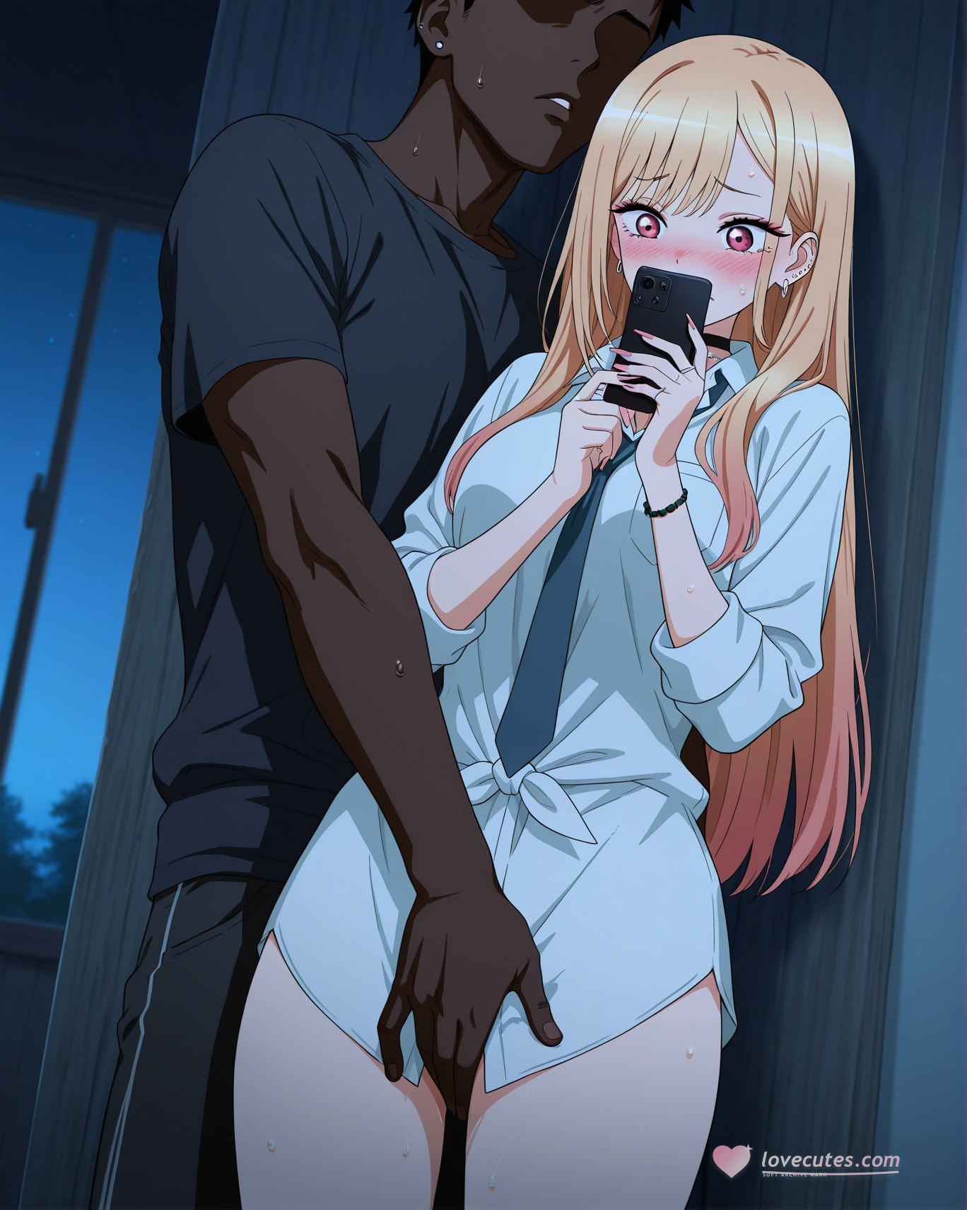 AI Generated Anime Girl - 更衣人偶坠入爱河 喜多川海梦 Vol.3：学生装紧身衣露穴 226P